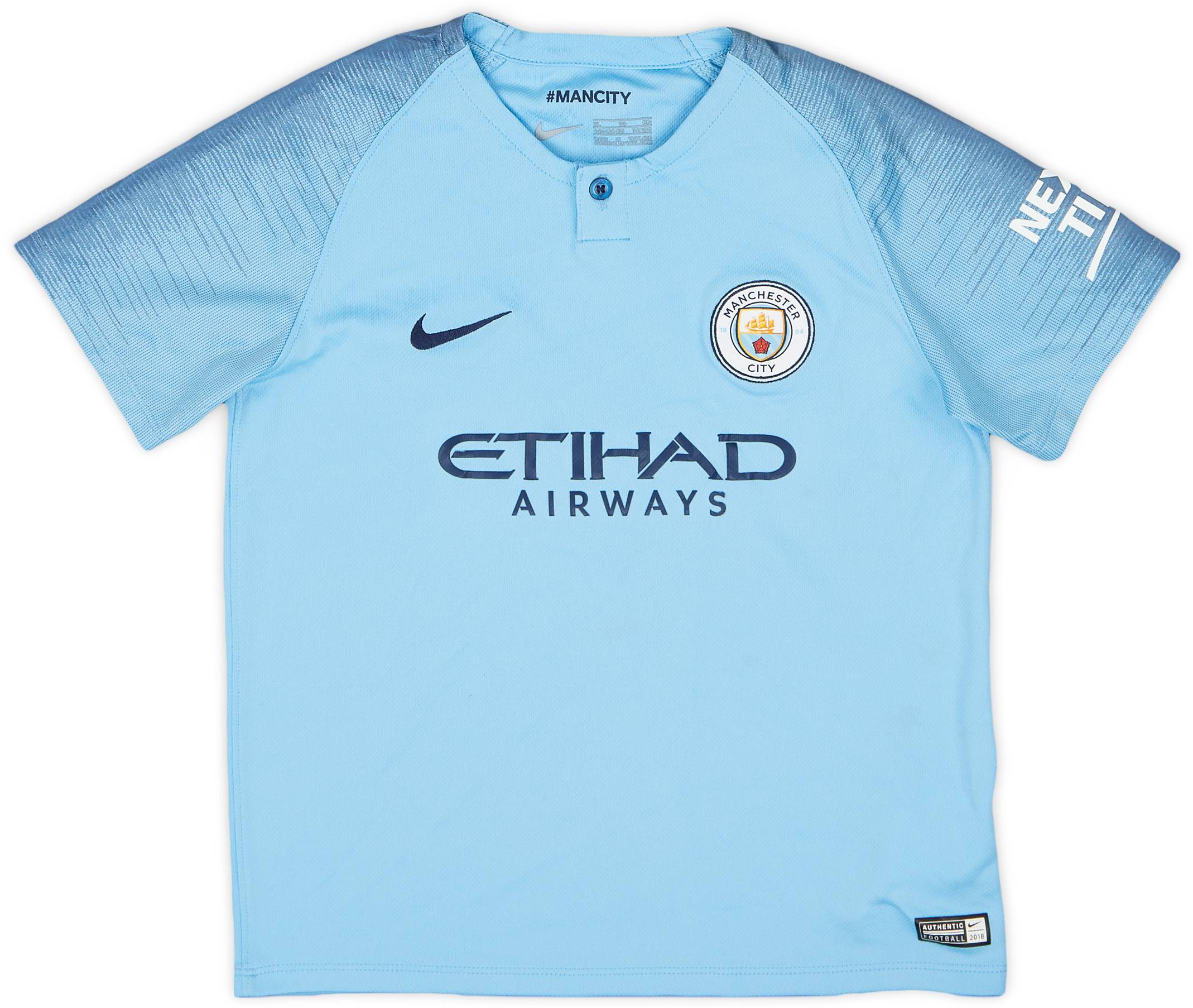 2018-19 Manchester City Home Shirt - 8/10 - (7-8 Years)