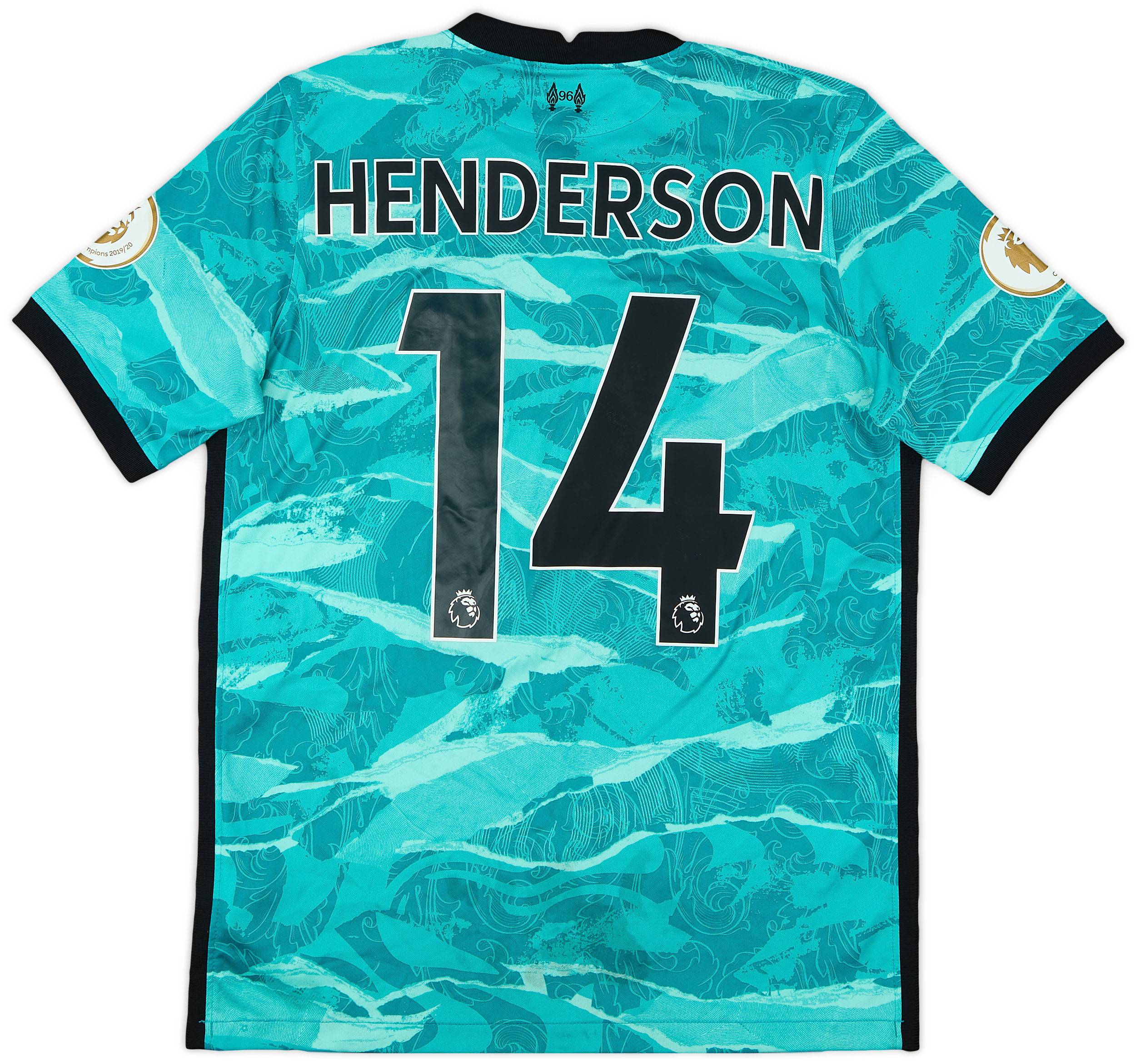 2020-21 Liverpool Away Shirt Henderson #14 - 9/10 - (XL.Boys)