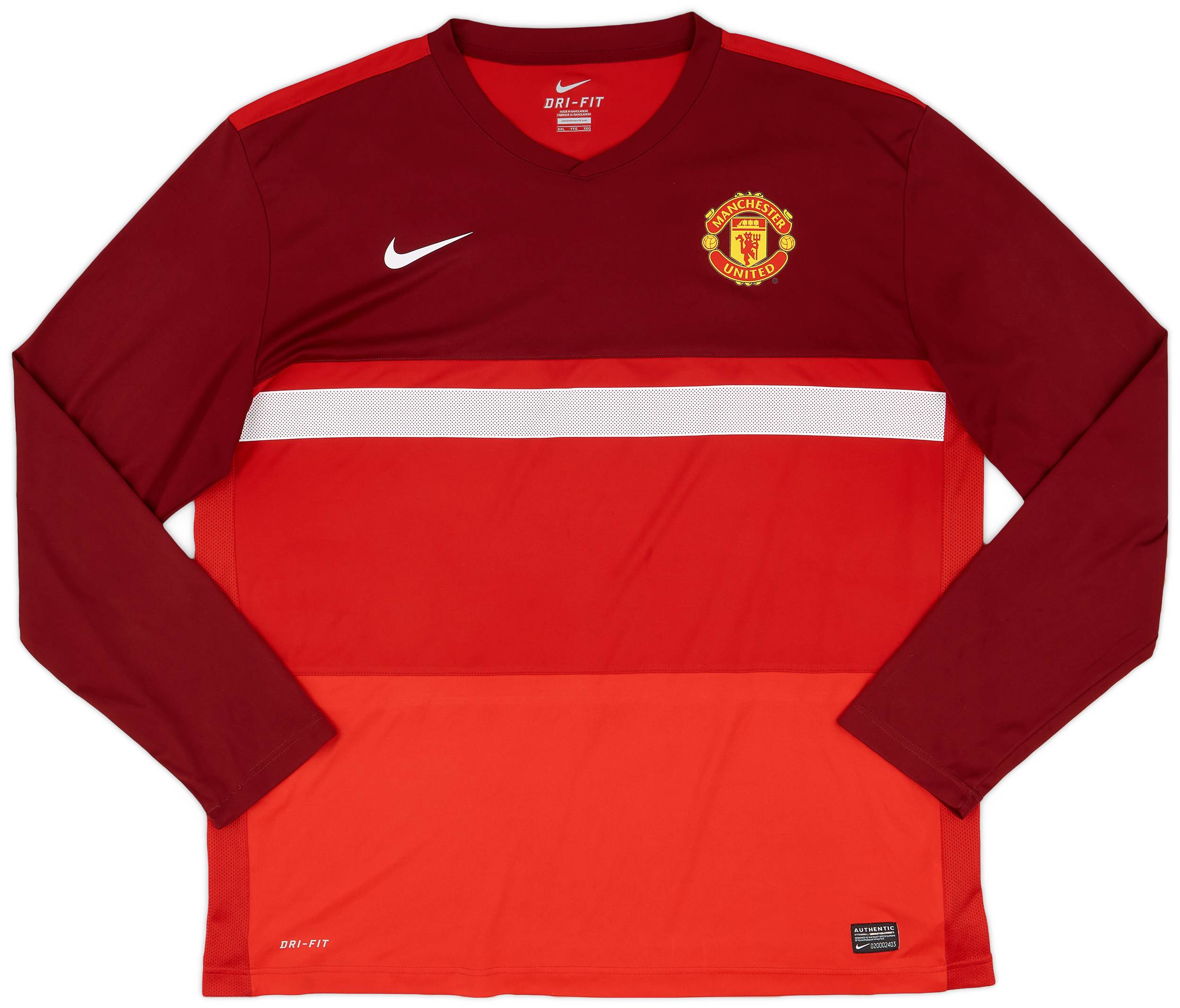 2011-12 Manchester United Nike Training L/S Shirt - 8/10 - (XXL)