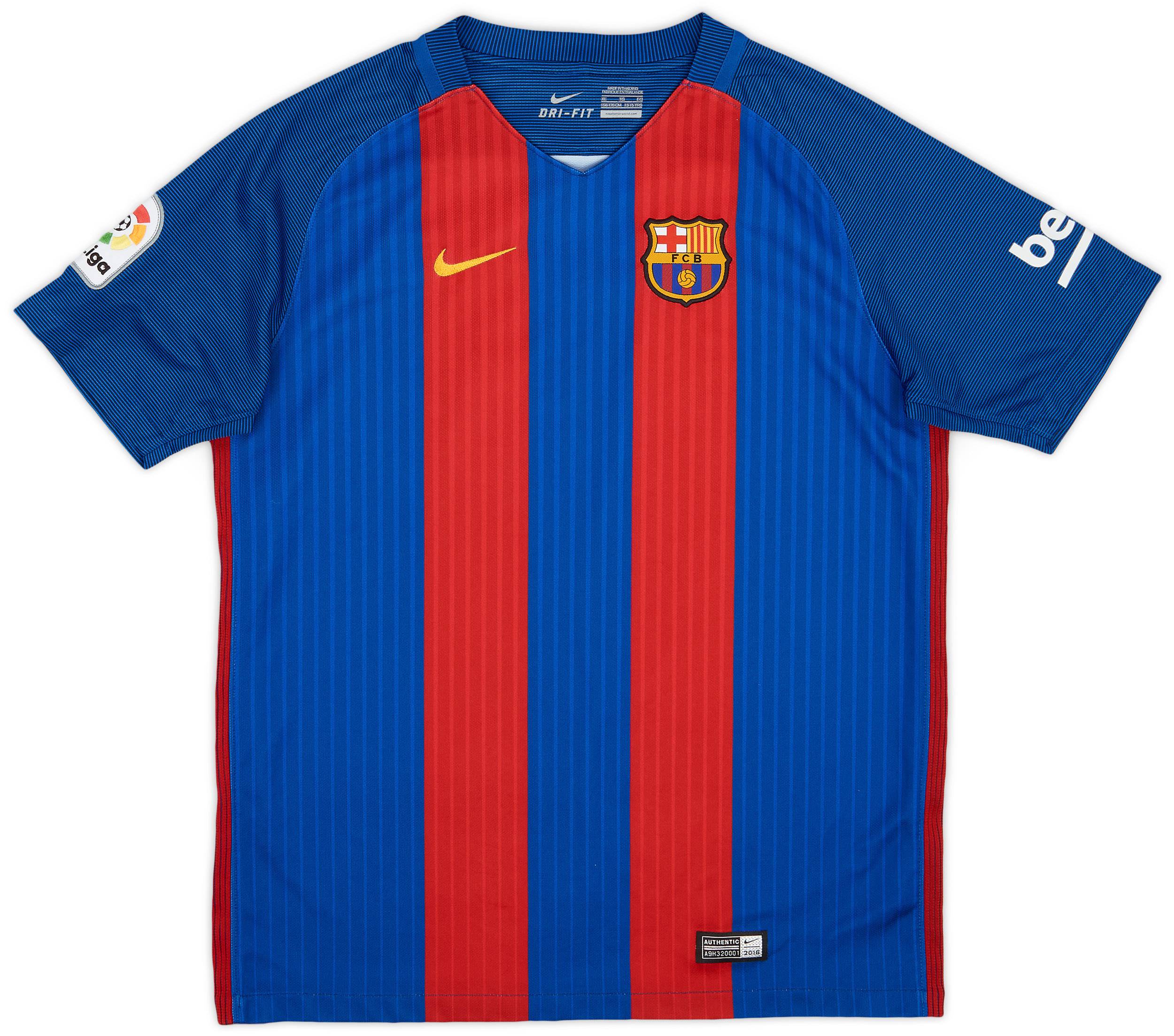 2016-17 Barcelona Home Shirt - 8/10 - (XL.Boys)