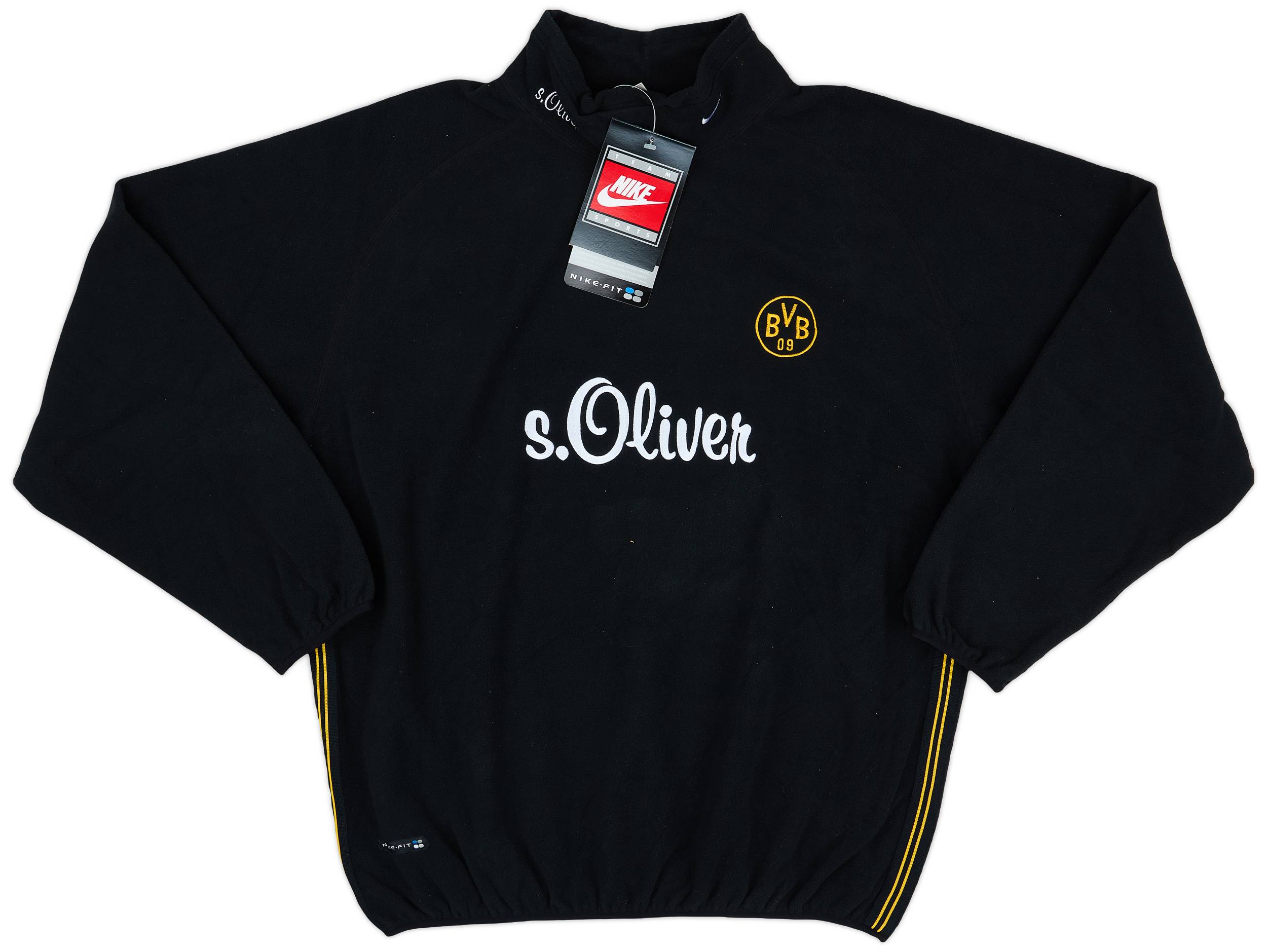 1998-00 Borussia Dortmund Player Issue Nike Fleece Drill Top (L)
