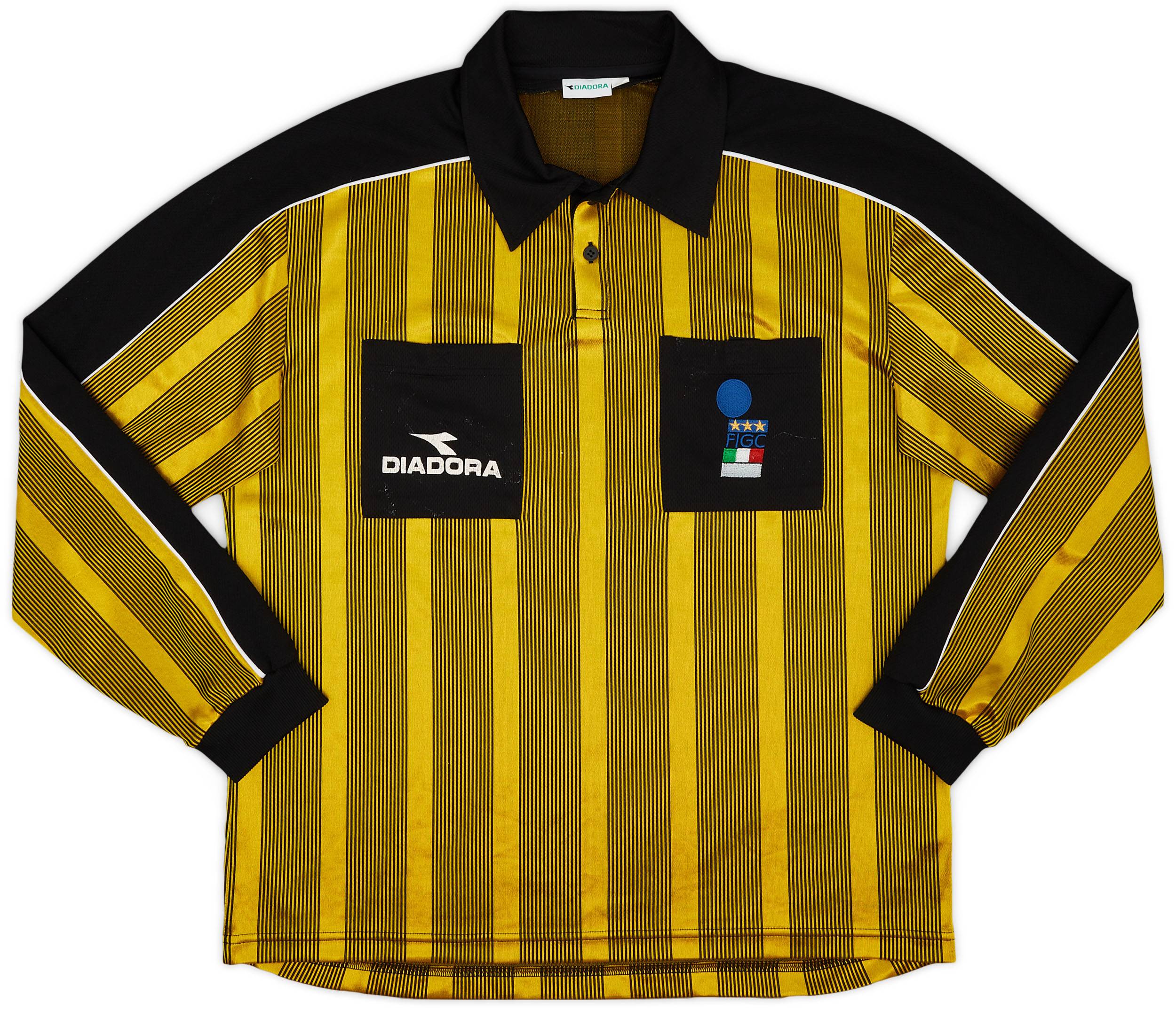1999-00 Italy FIGC Diadora Referee L/S Shirt - 7/10 - (XXL)