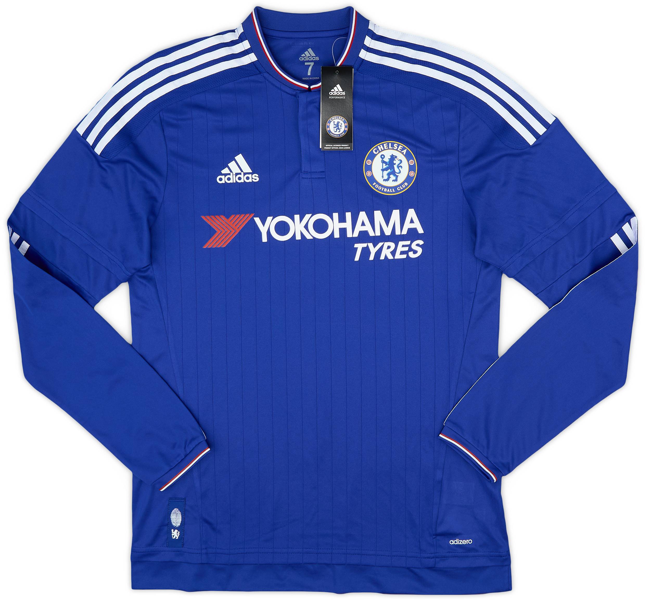 2015-16 Chelsea Player Issue Home L/S Shirt Hazard #10 (M/L)
