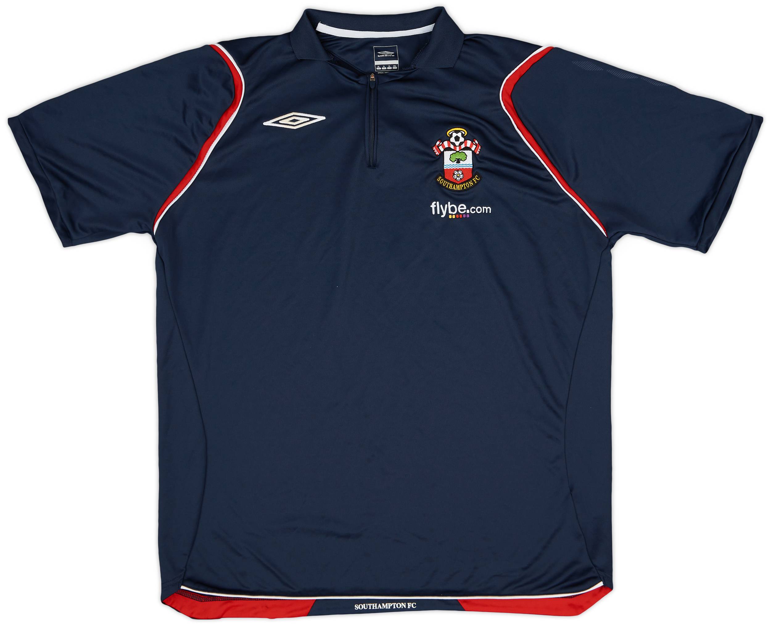 2008-09 Southampton Umbro 1/4 Zip Polo Shirt - 8/10 - (XL)