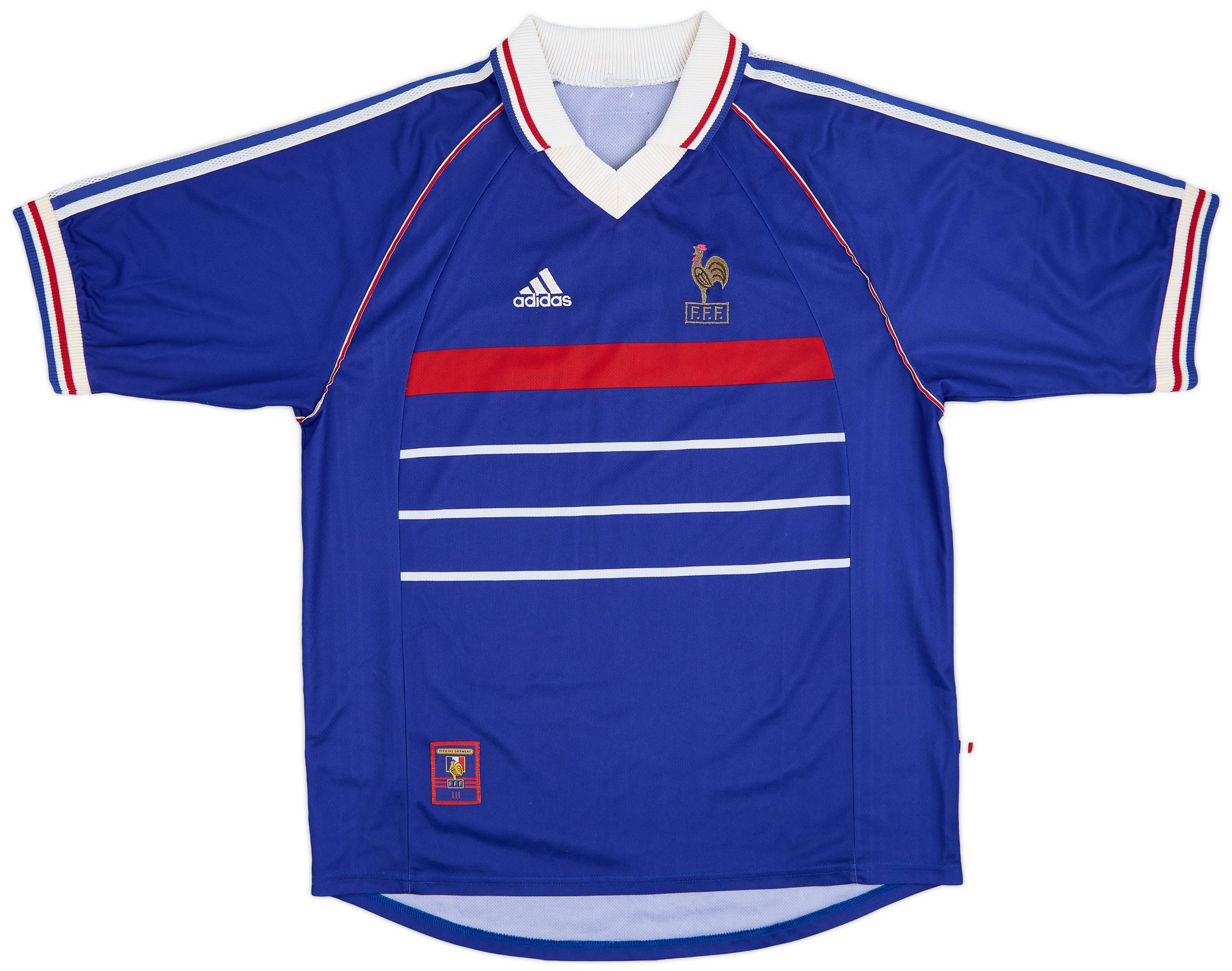 1998-00 France Home Shirt - 8/10 - (XL)