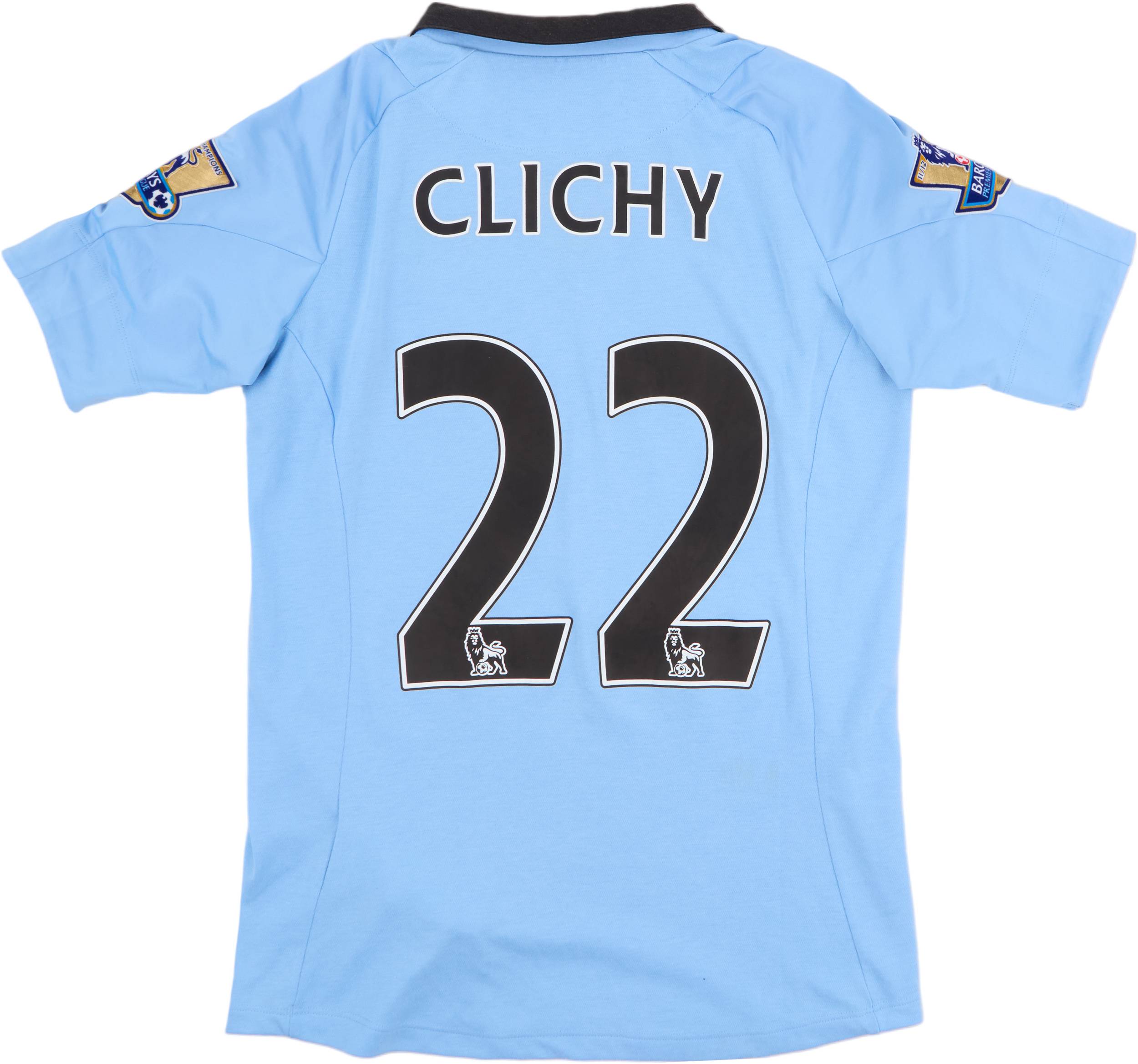 2012-13 Manchester City Home Shirt Clichy #22 - 9/10 - (XL.Boys)
