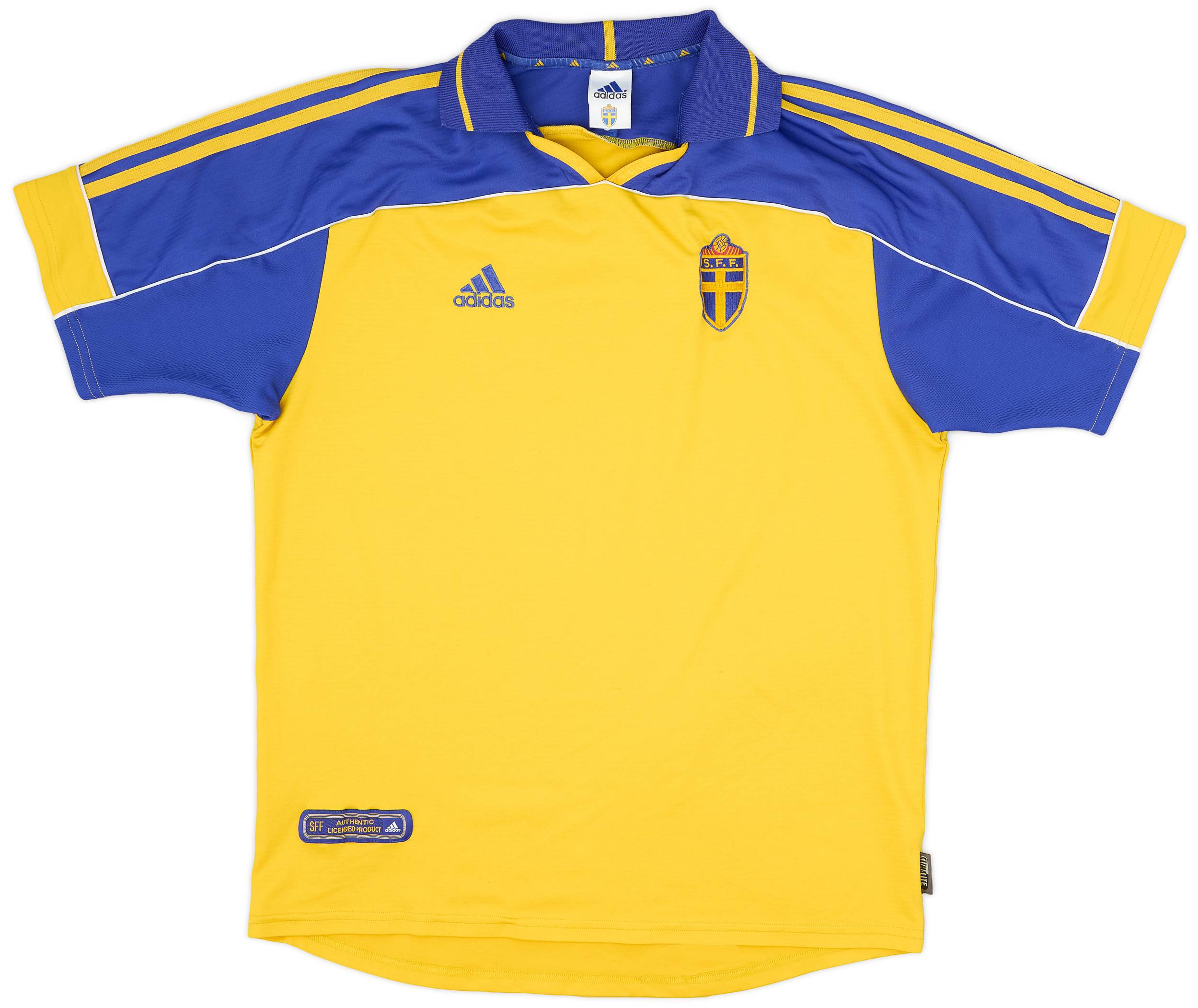 SWEDEN 2008/2009 HOME FOOTBALL SHIRT UMBRO L #17 LARSSON | eBay