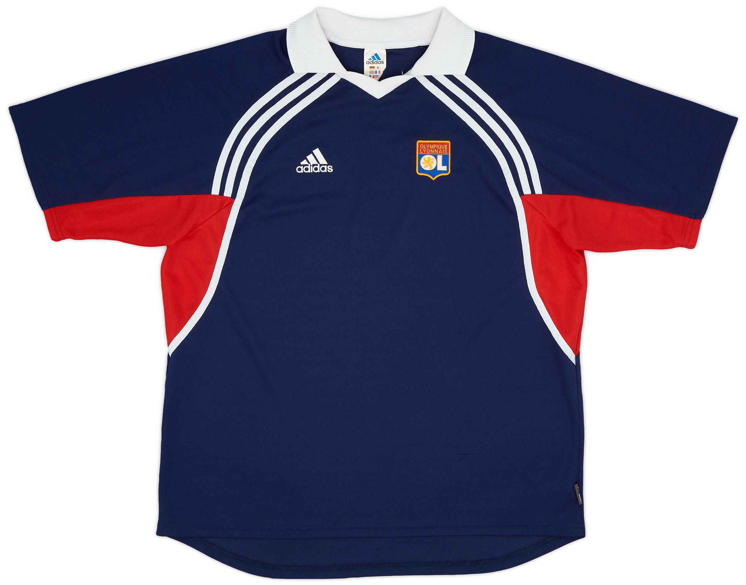 2000-01 Lyon adidas Training Polo Shirt - 8/10 - (XL)