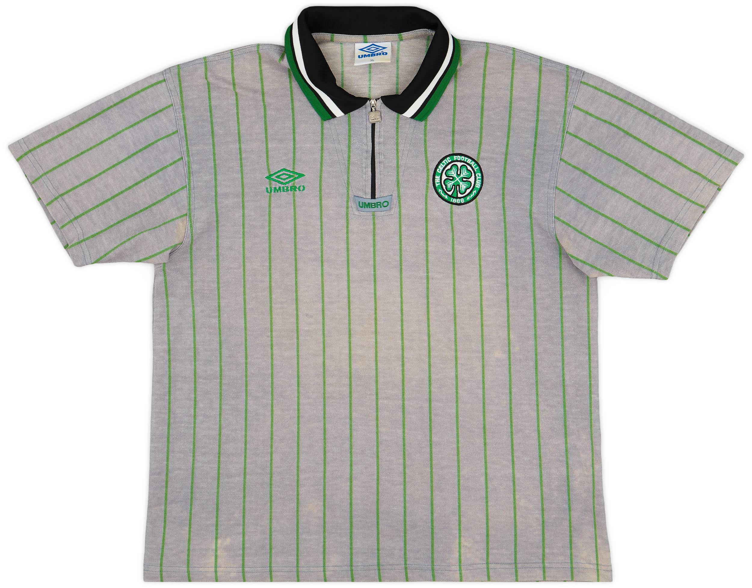 1997-98 Celtic Umbro 1/4 Zip Polo Shirt - 6/10 - (XL)