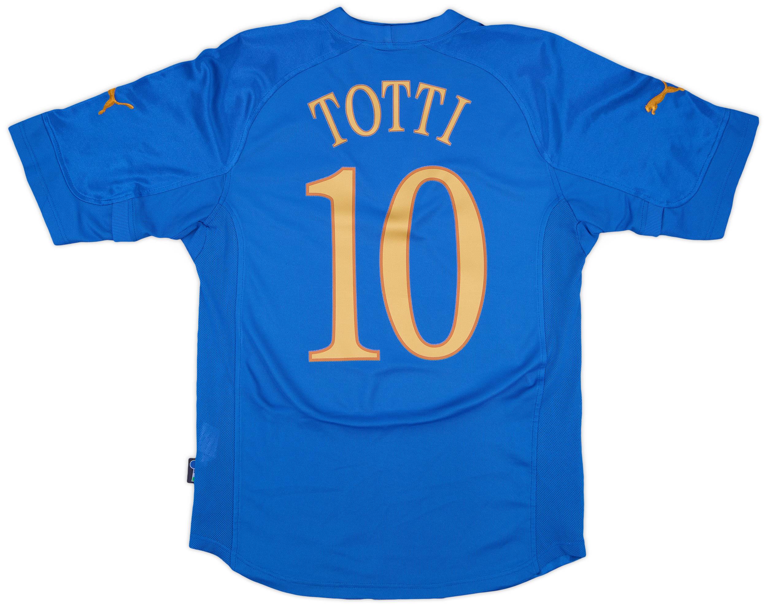 2004-06 Italy Home Shirt Totti #10 - 8/10 - (M)