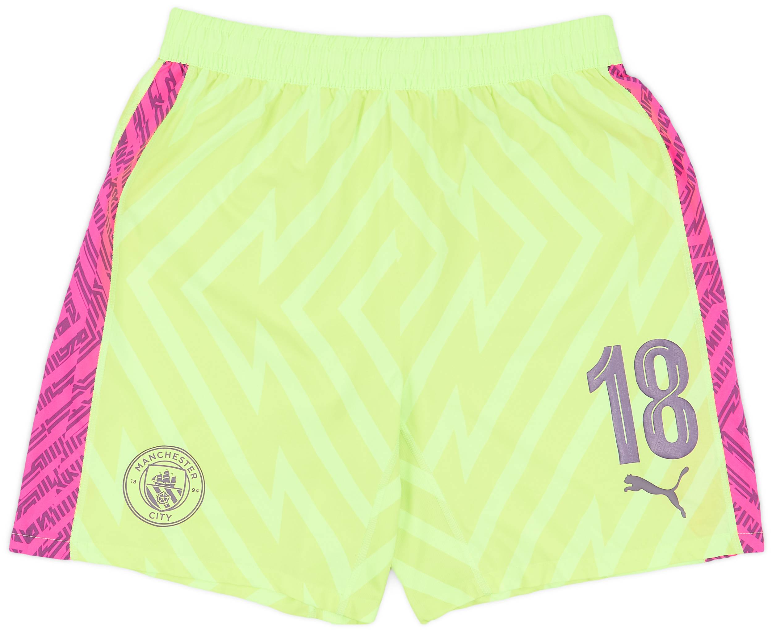 2023-24 Manchester City Match Issue GK Shorts # - 7/10 - (L)