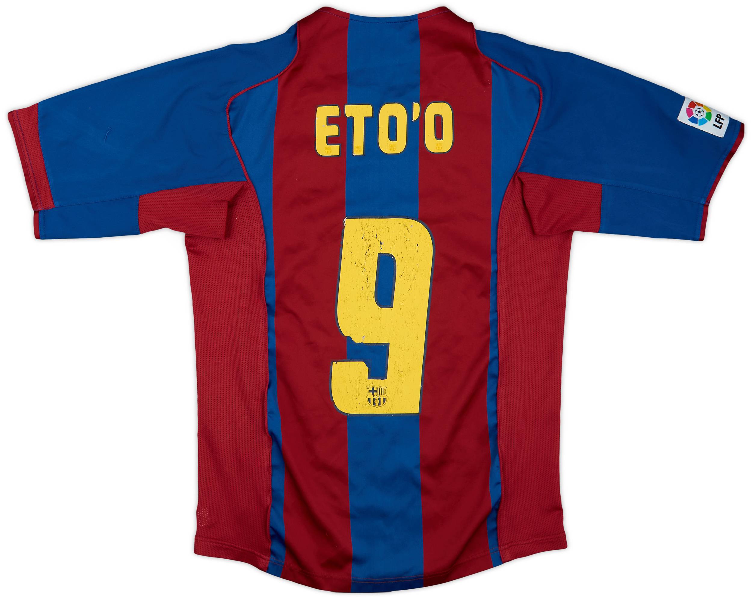 2004-05 Barcelona Home Shirt Eto'o #9 - 4/10 - (S)