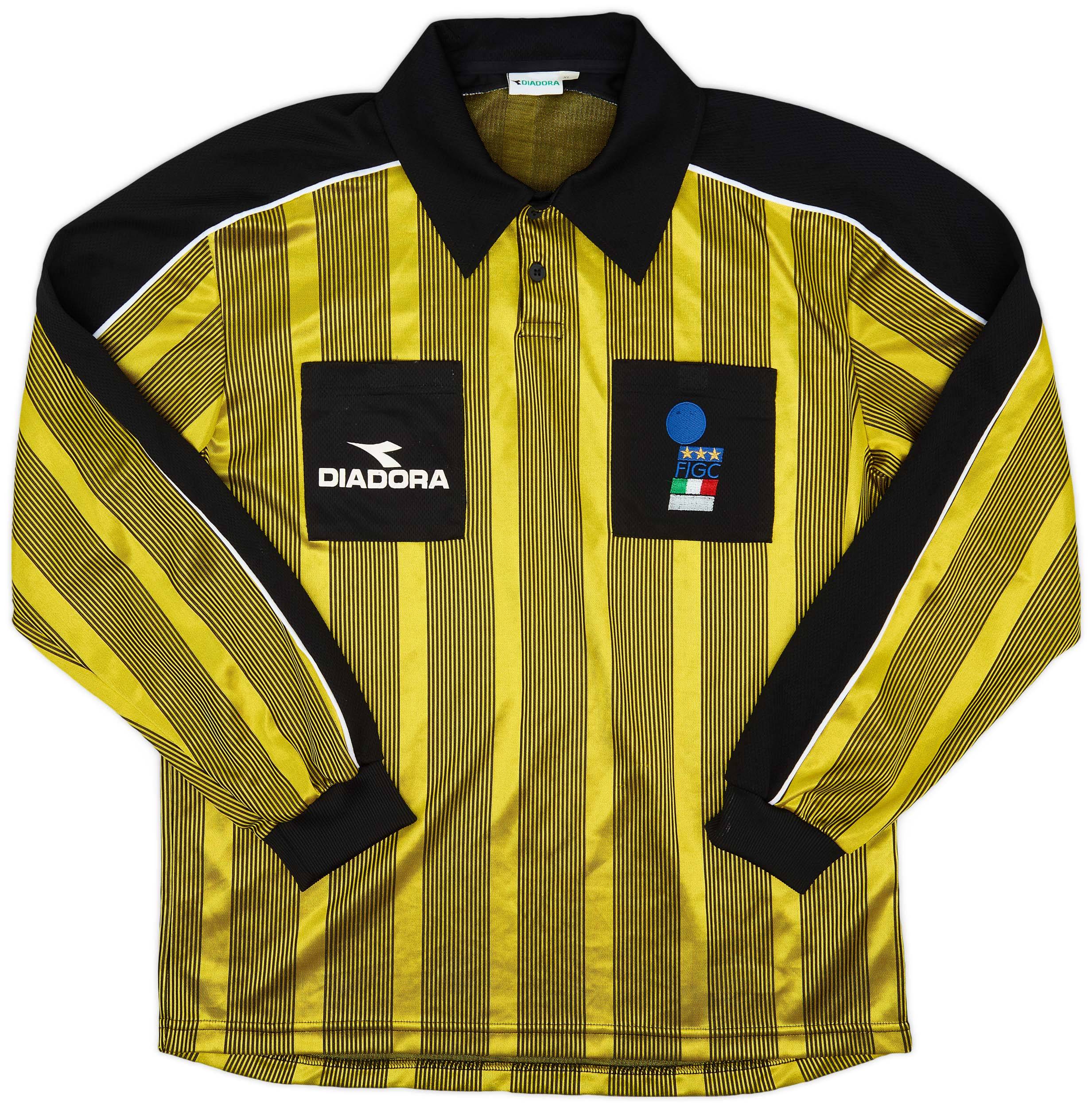 1999-00 Italy FIGC Diadora Referee L/S Shirt - 7/10 - (XL)