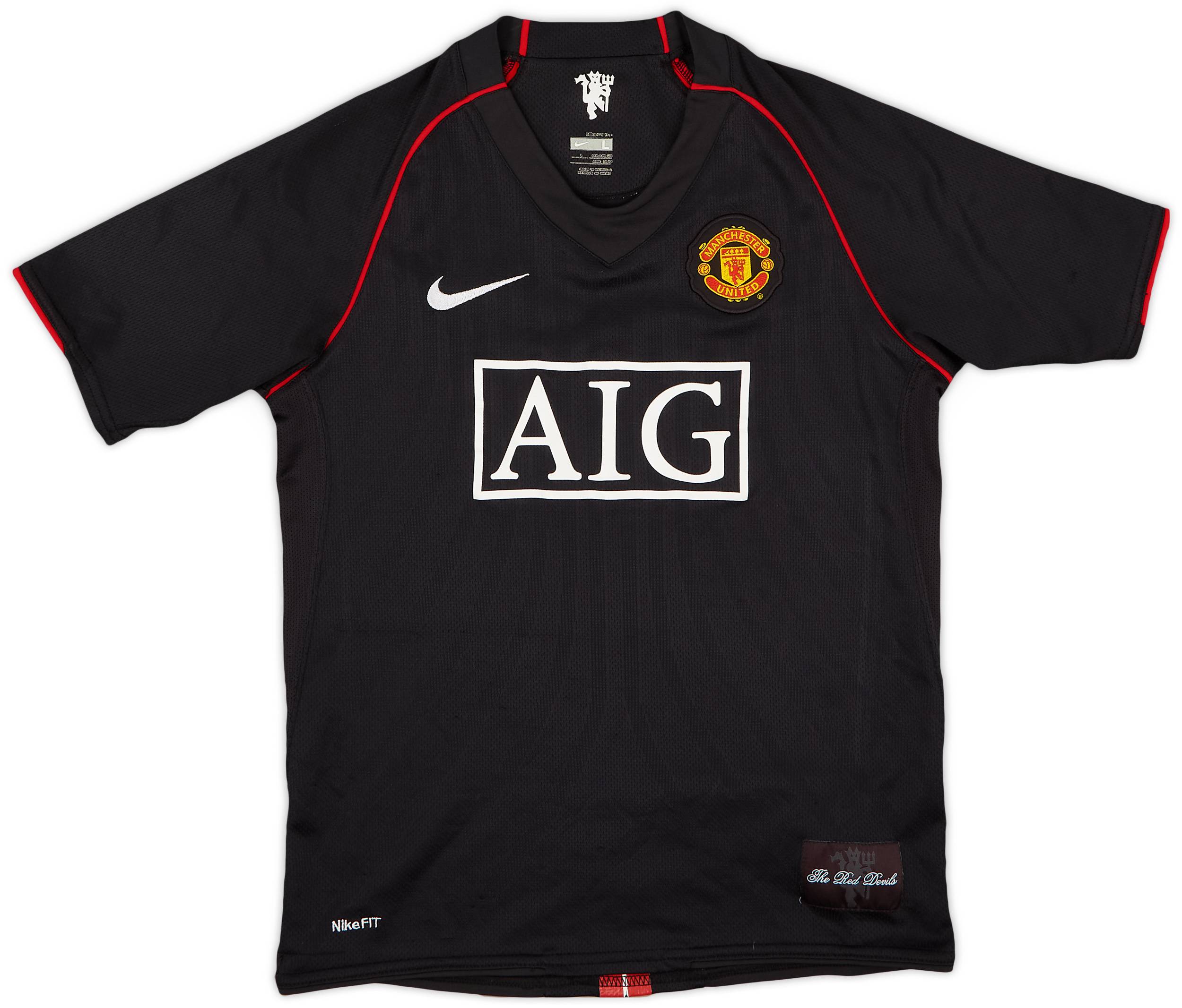 2007-08 Manchester United Away Shirt - 5/10 - (L.Boys)