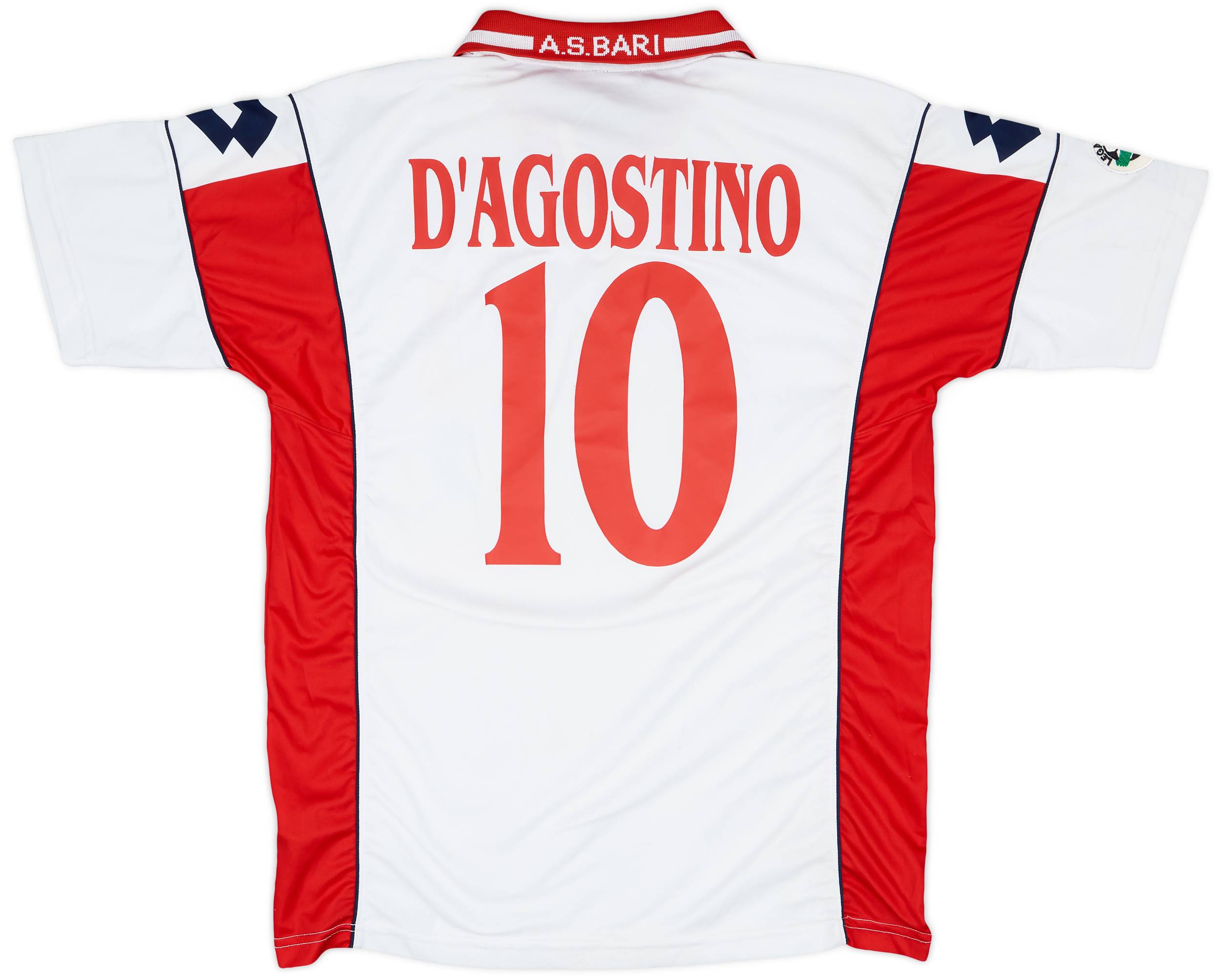 2001-02 Bari Match Issue Home Shirt D'Agostino #10