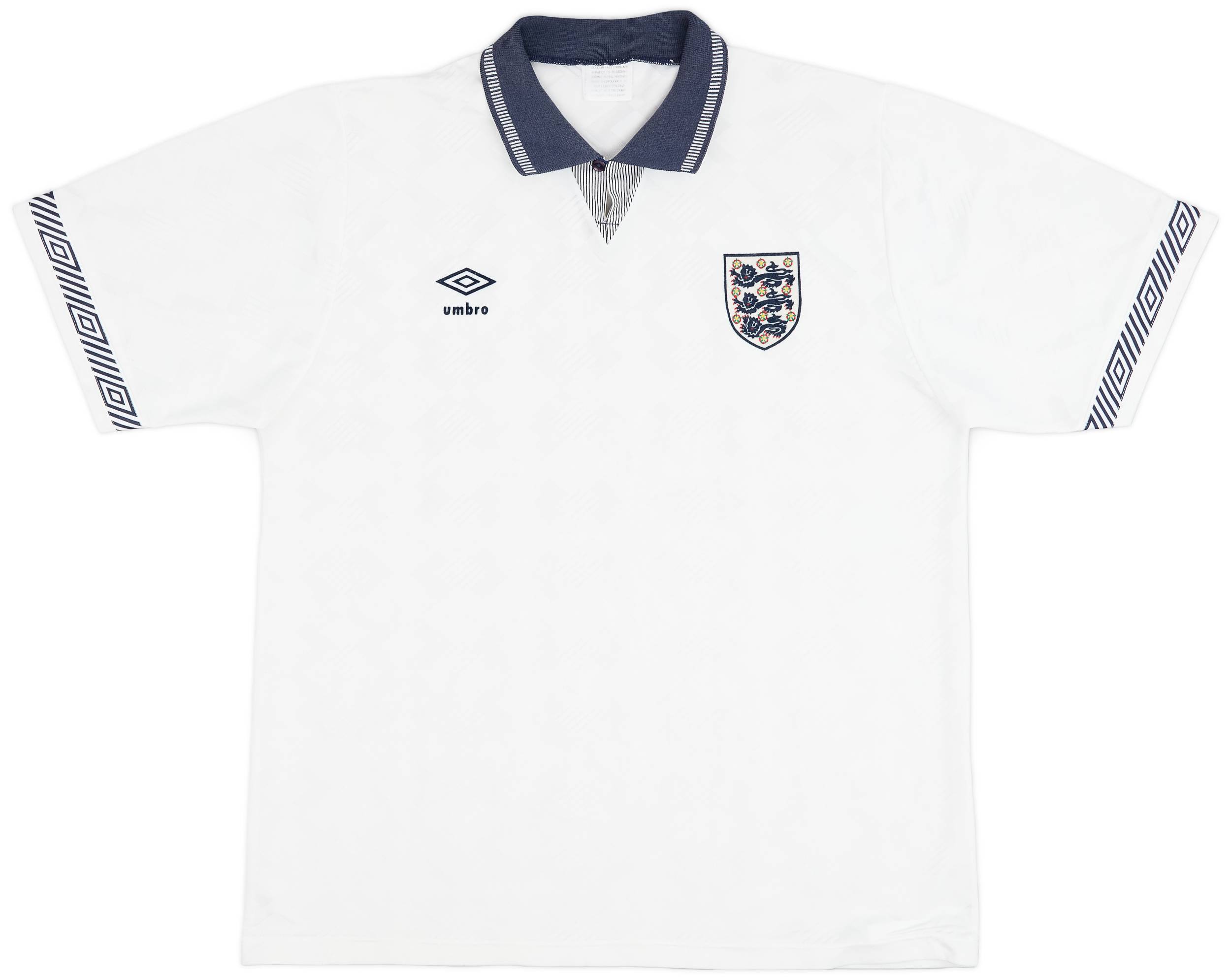 1990-92 England Home Shirt - 9/10 - (XL)