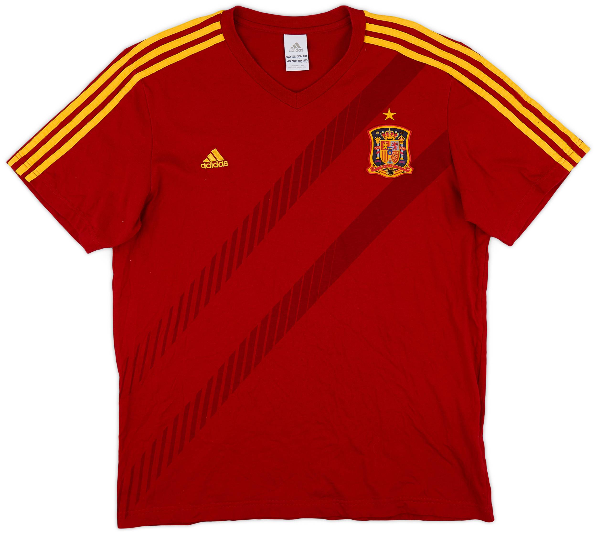 2011-13 Spain adidas Cotton Tee - 10/10 - (L)