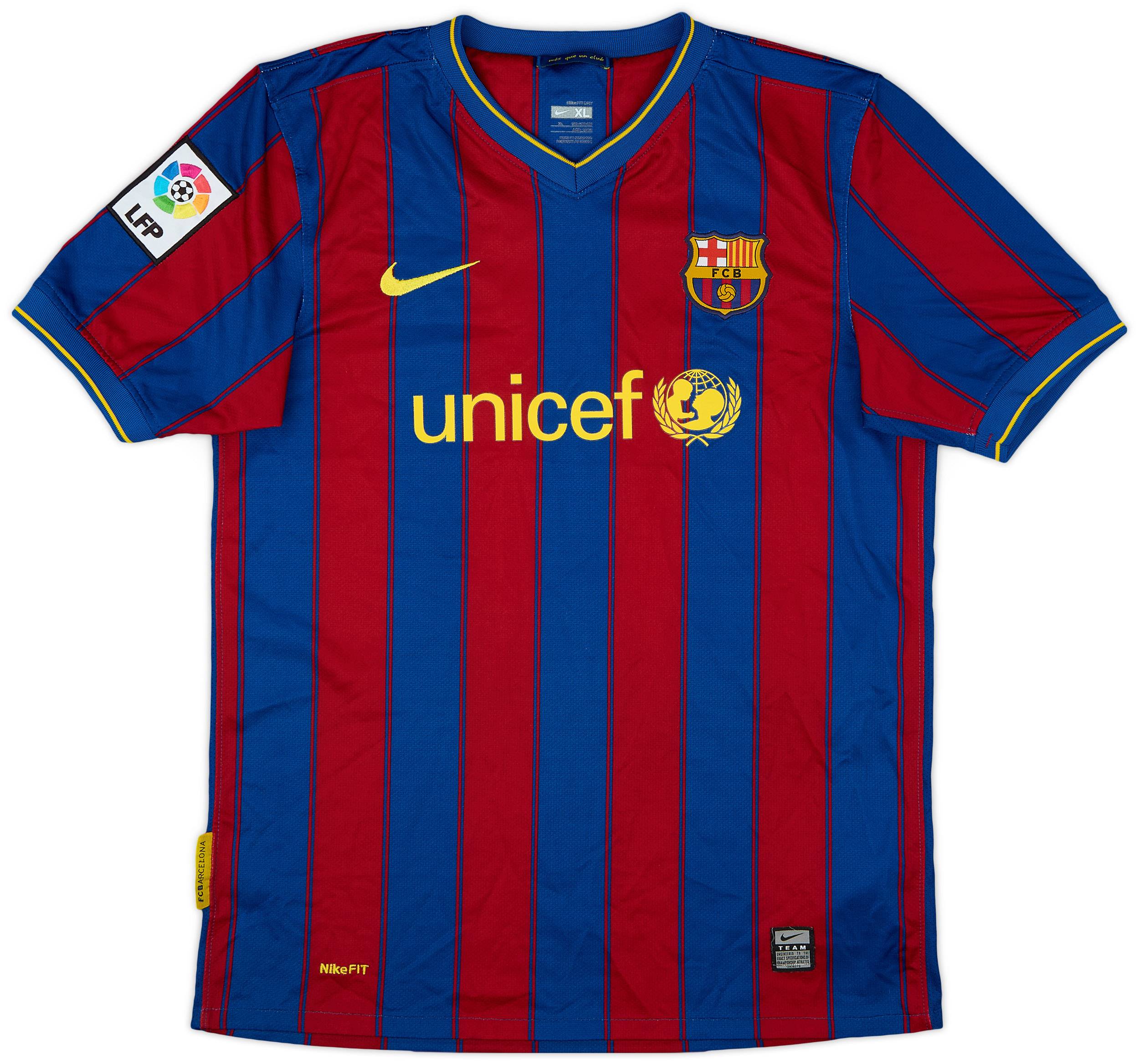 2009-10 Barcelona Home Shirt - 9/10 - (XL.Boys)