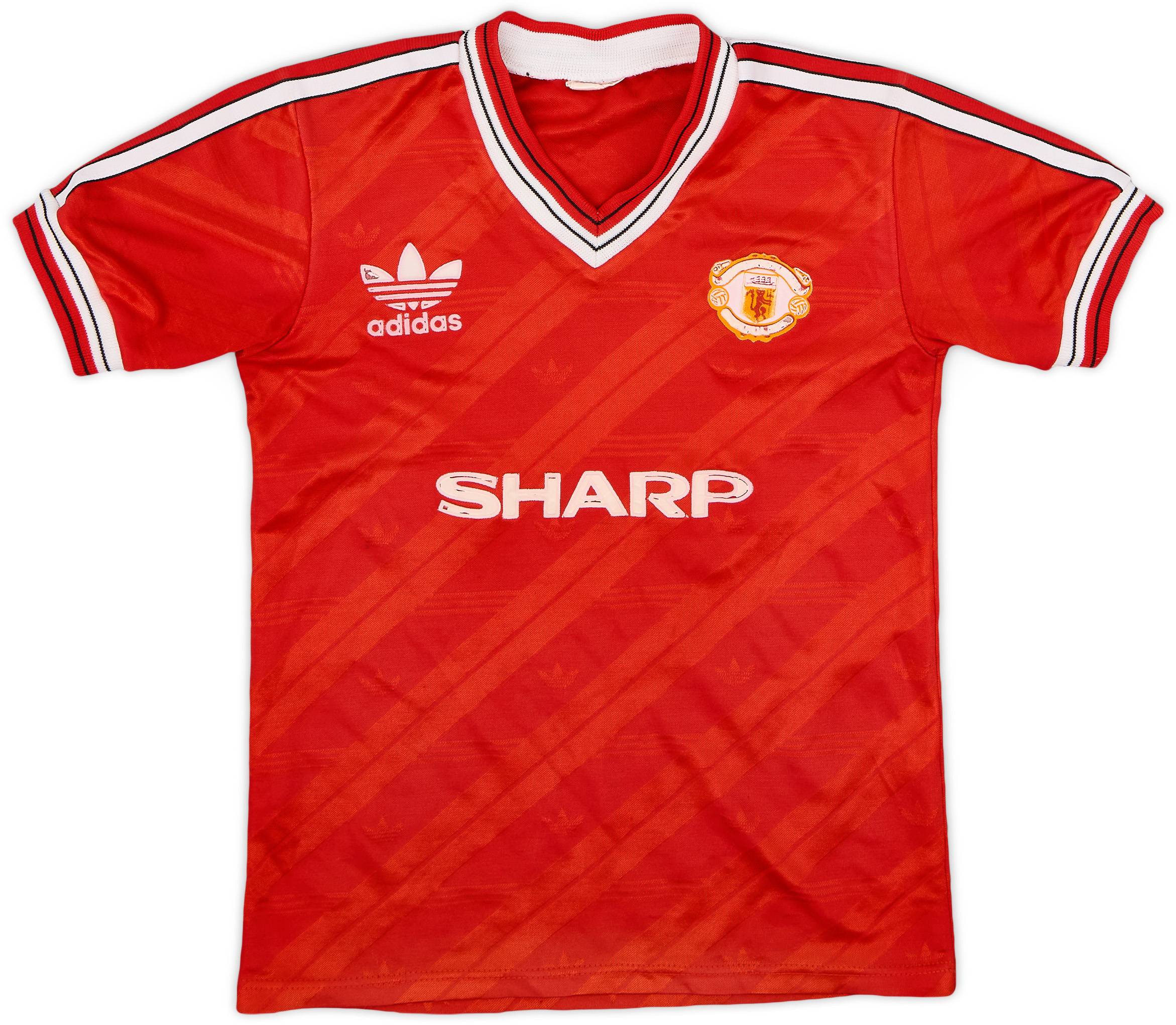 1986-88 Manchester United Home Shirt - 5/10 - (L.Boys)