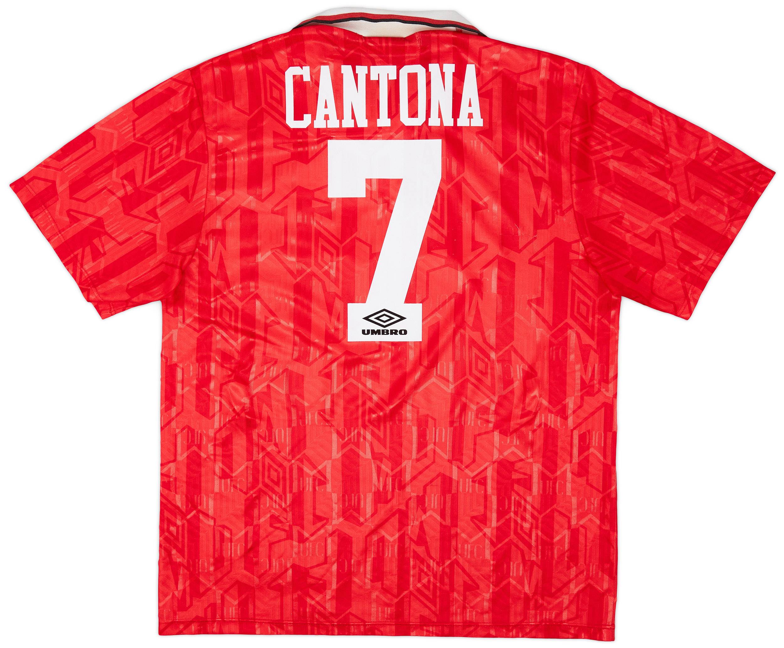 1992-94 Manchester United Home Shirt Cantona #7 - 8/10 - (XL)