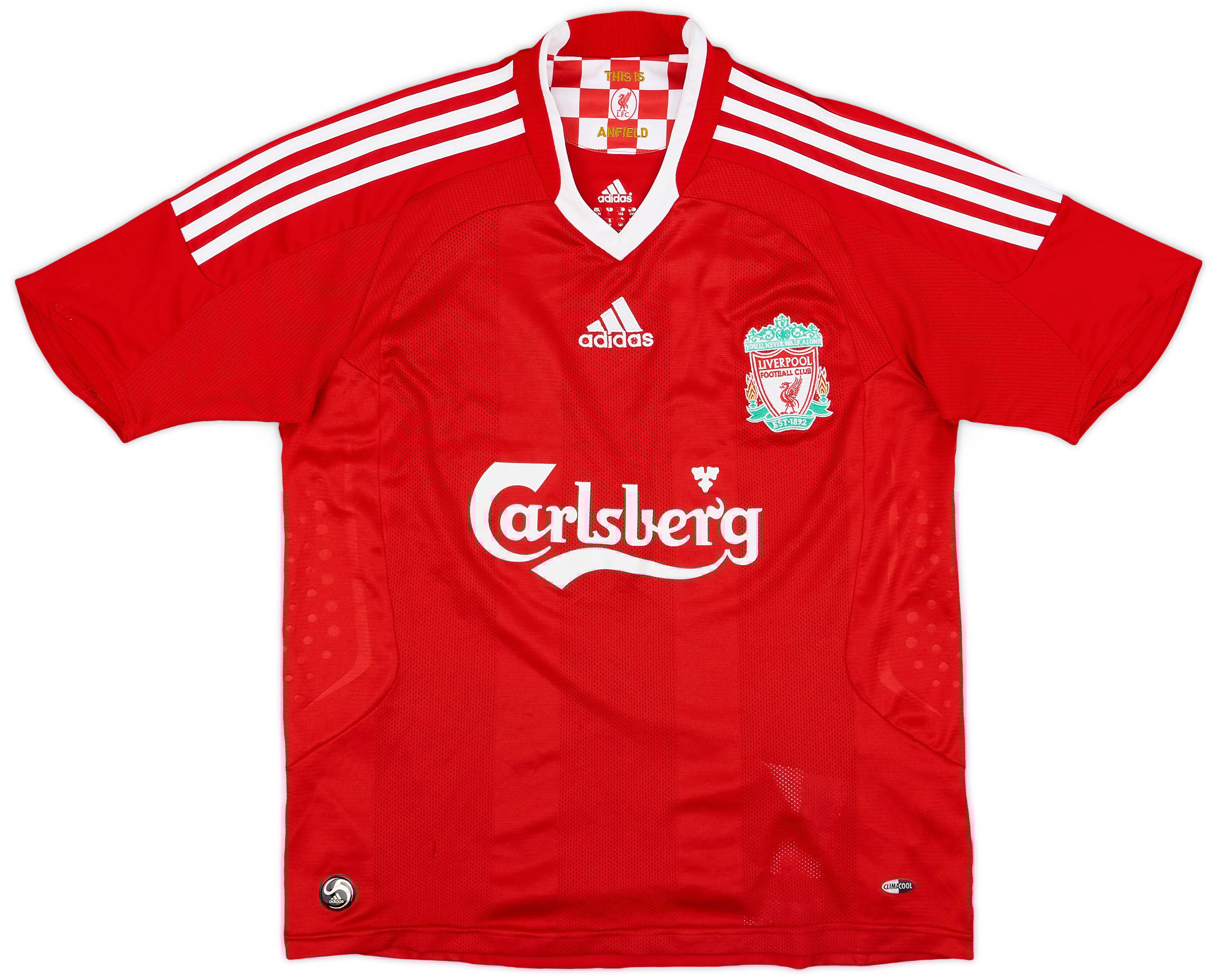 2008-10 Liverpool Home Shirt - 8/10 - (XL.Boys)