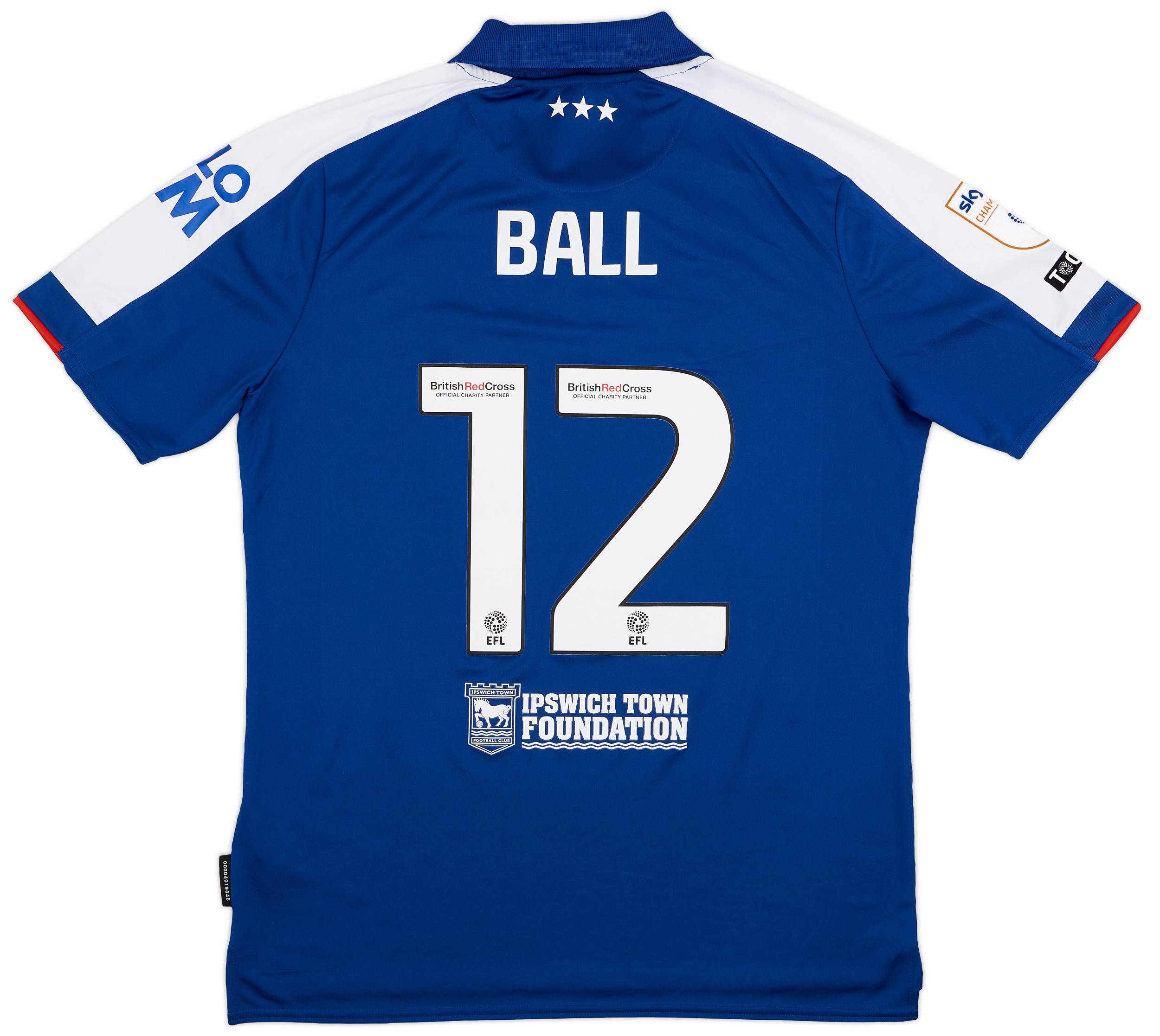 2023-24 Ipswich Match Issue Home Shirt Ball #12