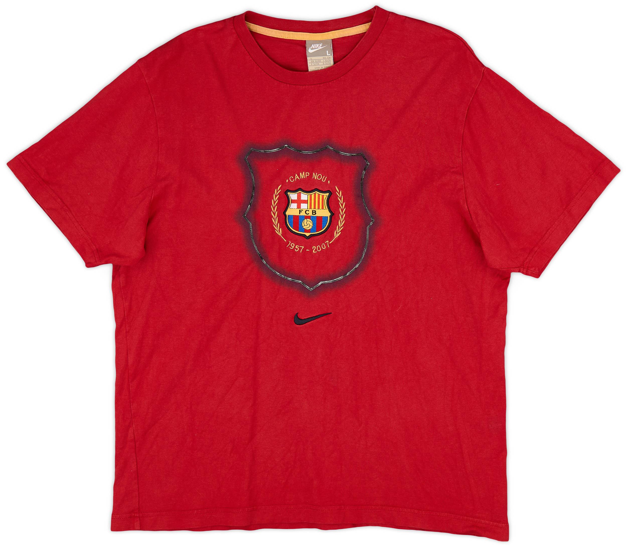 2007-08 Barcelona Nike Cotton Tee - 9/10 - (L)