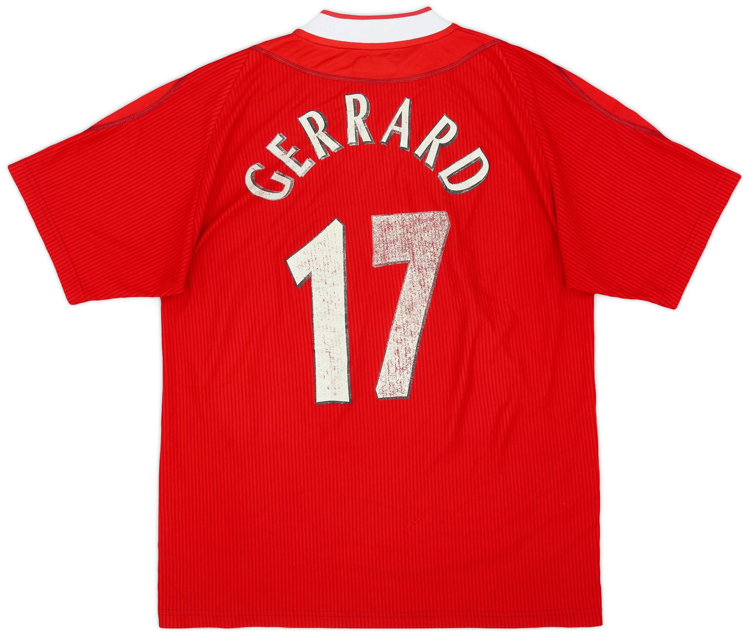2002-04 Liverpool Home Shirt Gerrard #17 - 5/10 - (M)
