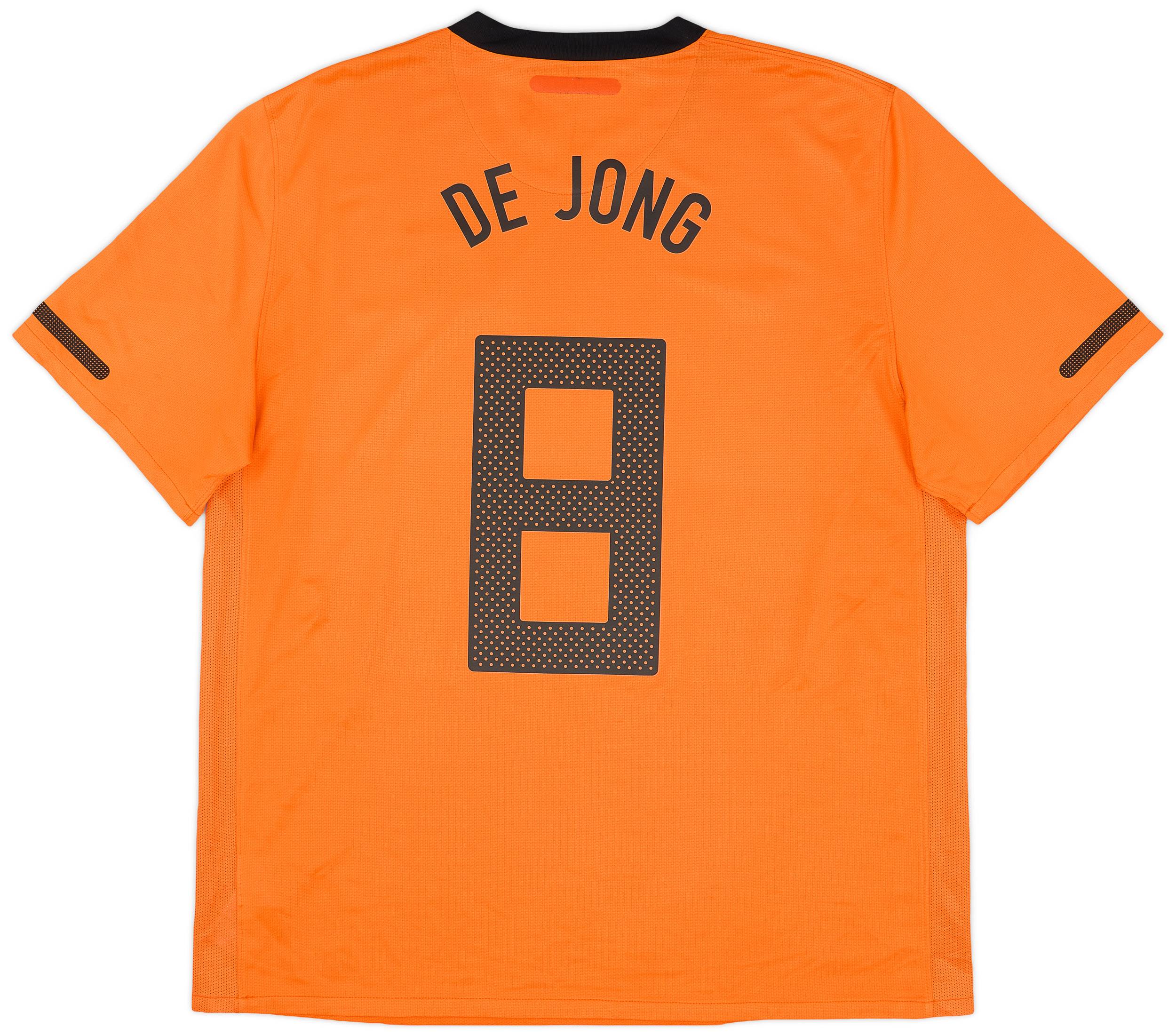 2010-11 Netherlands Home Shirt De Jong #8 - 8/10 - (XL)