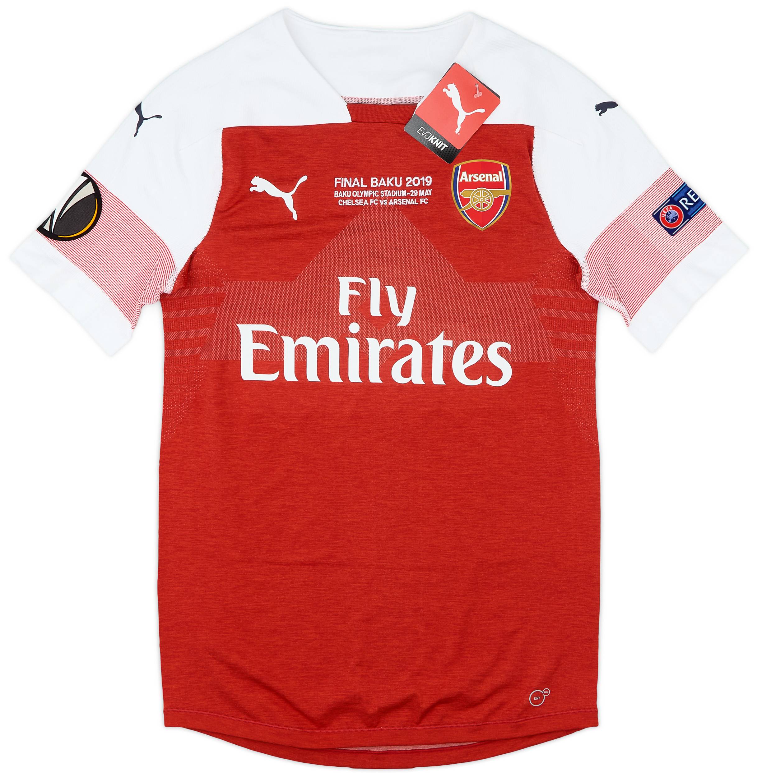2019 Arsenal Player Issue Europa League Final Home Shirt