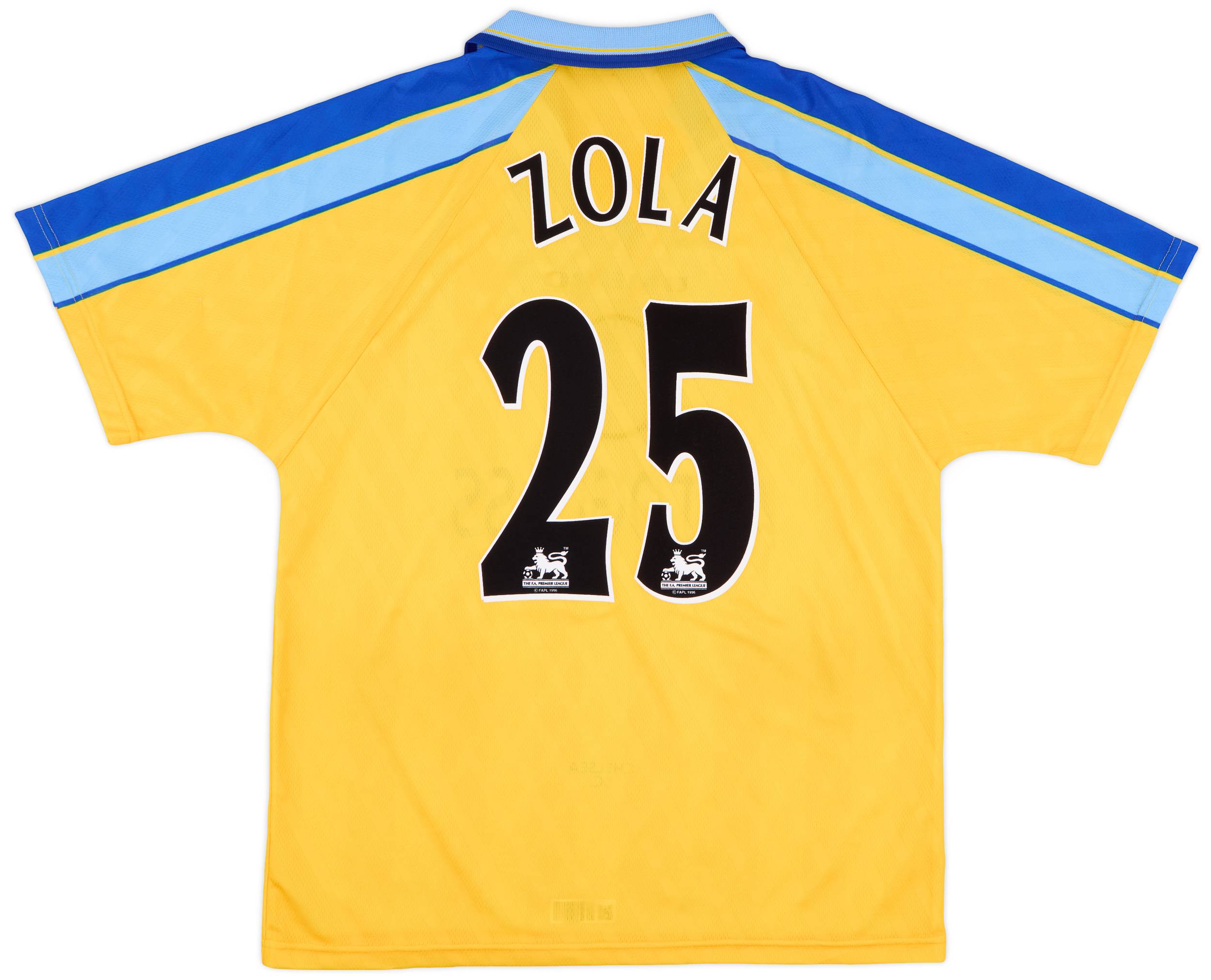 チェルシー 97-99 ゾラ ZOLA #25 Lサイズ 1997-99 Chelsea Home L/S Shirt Zola #25 - 5/10 - (M)