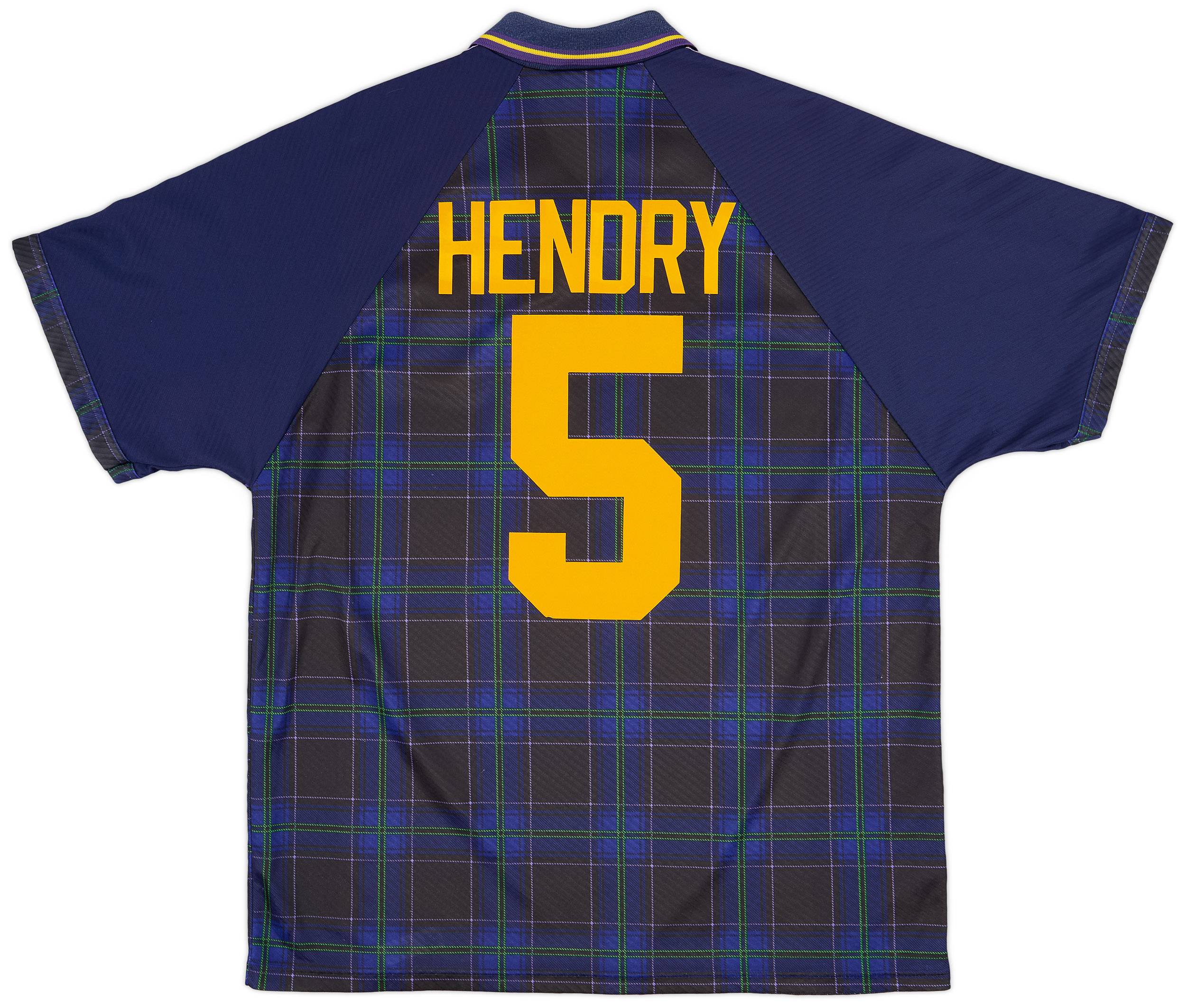 1994-96 Scotland Home Shirt Hendry #5 - 9/10 - (XL)