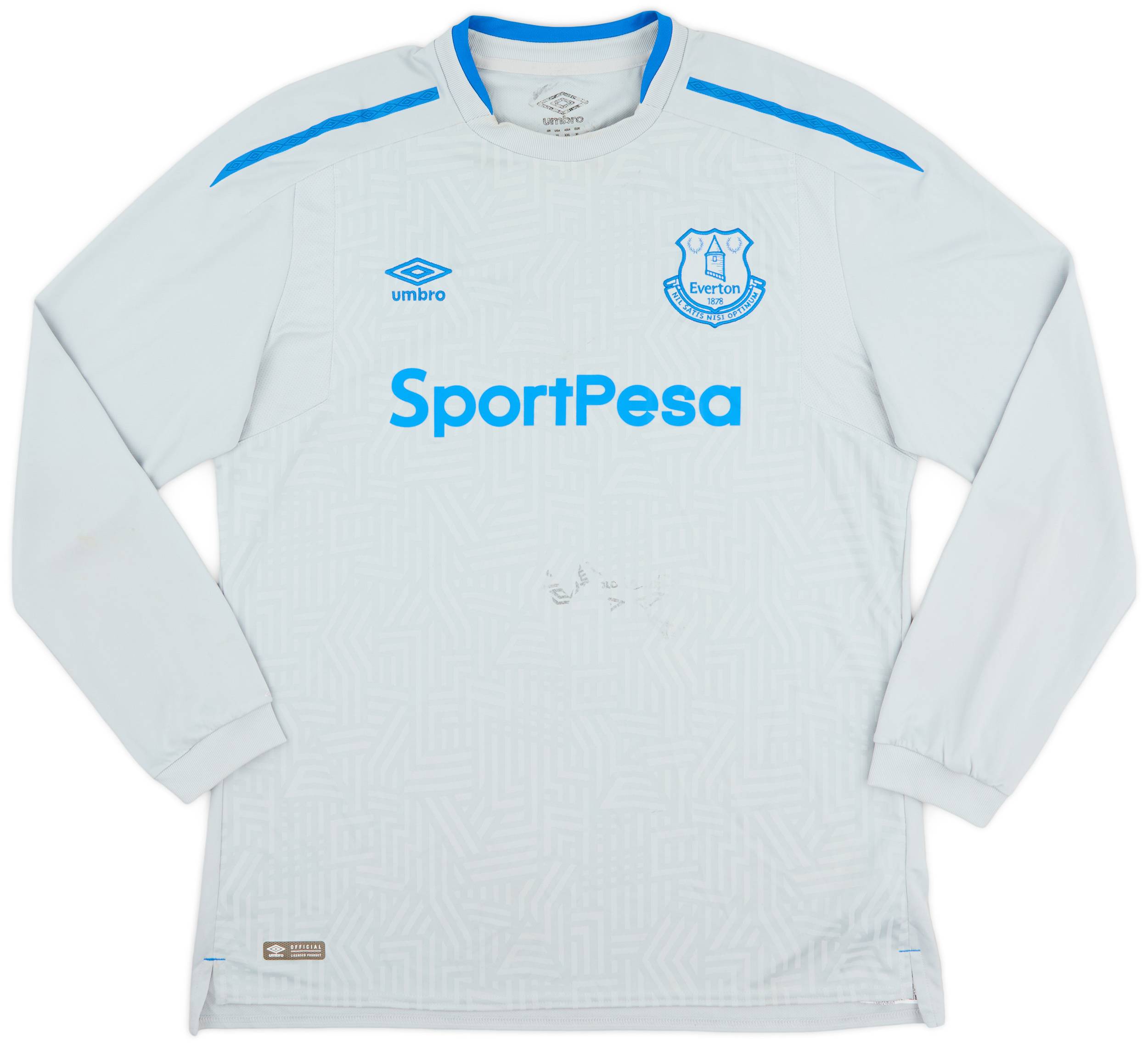 2017-18 Everton Away L/S Shirt - 6/10 - (XL)