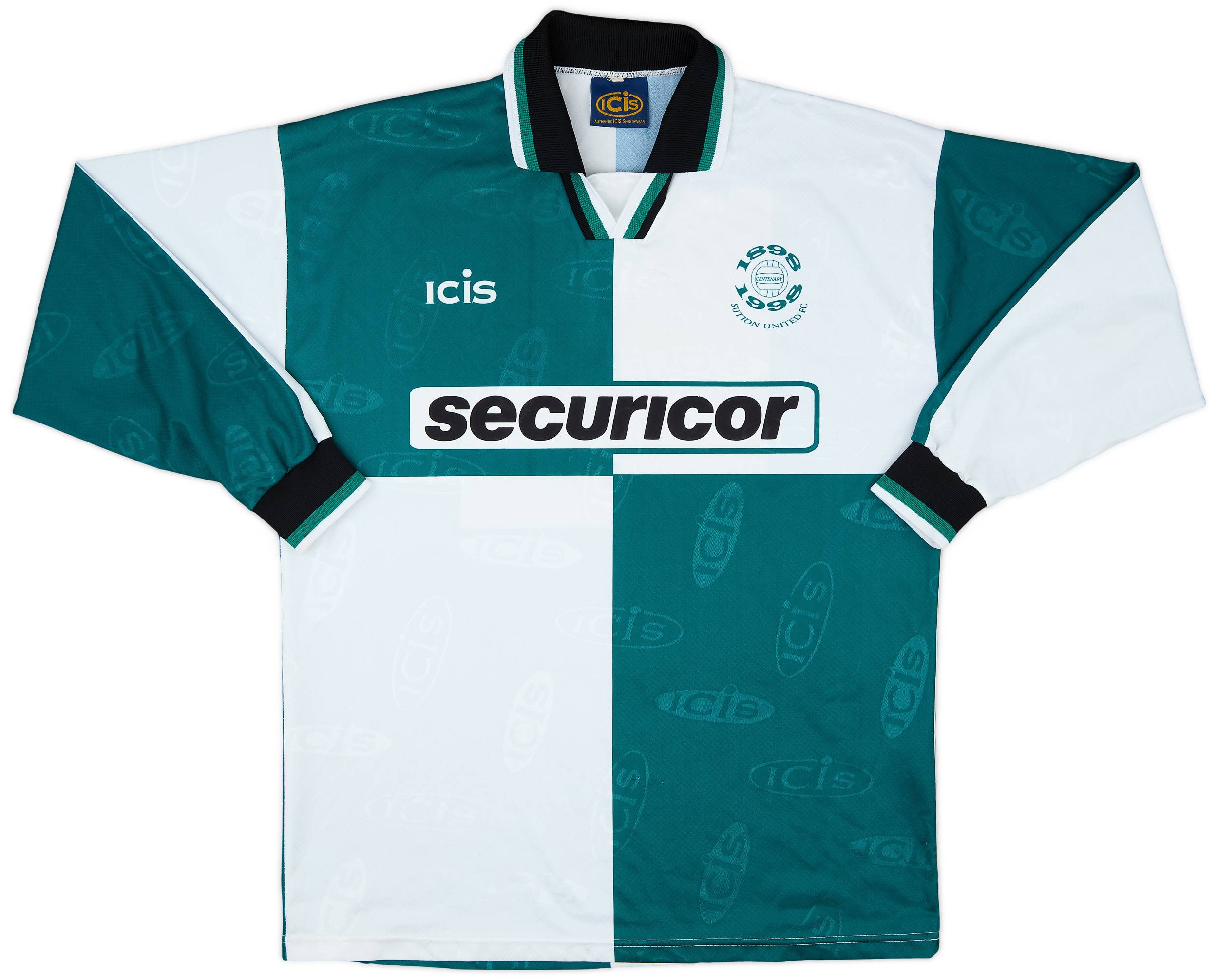 1998-99 Sutton United Away L/S Shirt - 8/10 - (L)