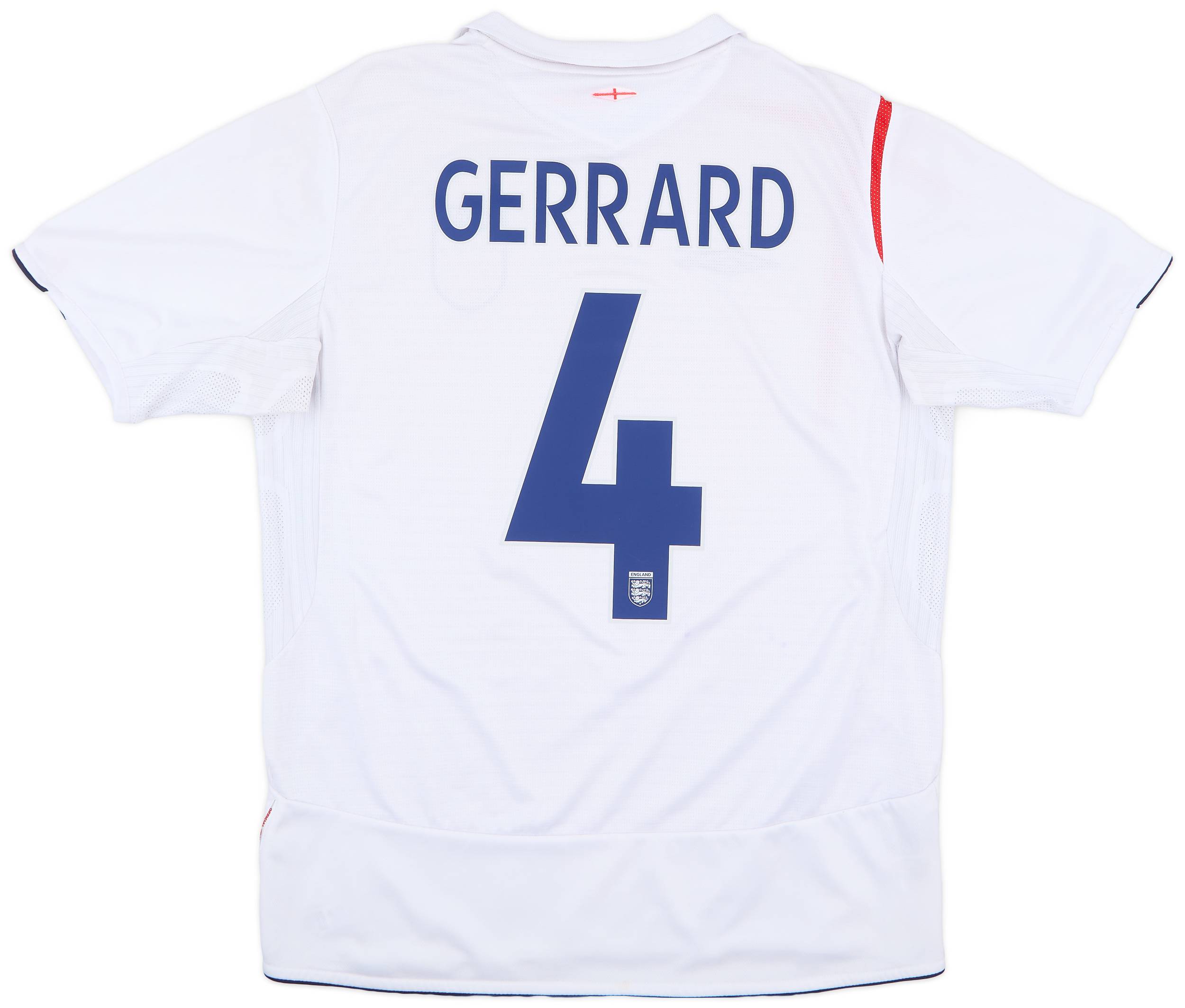 2005-07 England Home Shirt Gerrard #4 - 5/10 - (L)