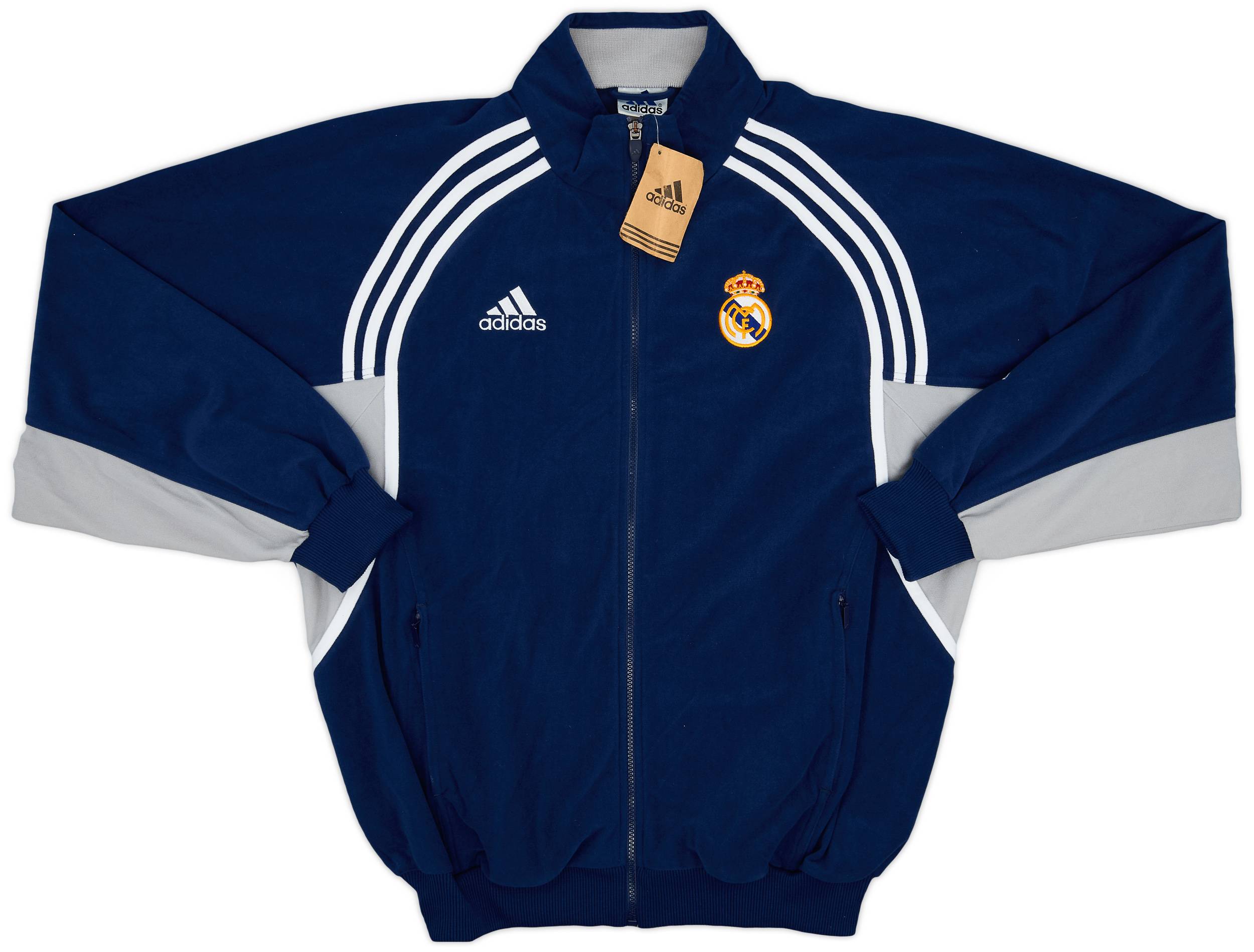 2000-01 Real Madrid adidas Fleece Track Jacket (L)