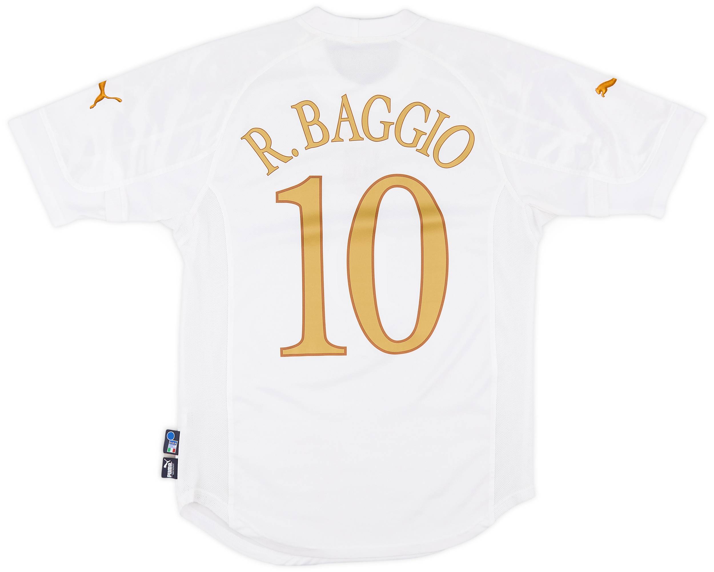 2004-06 Italy Away Shirt Baggio #10 - 8/10 - (M)