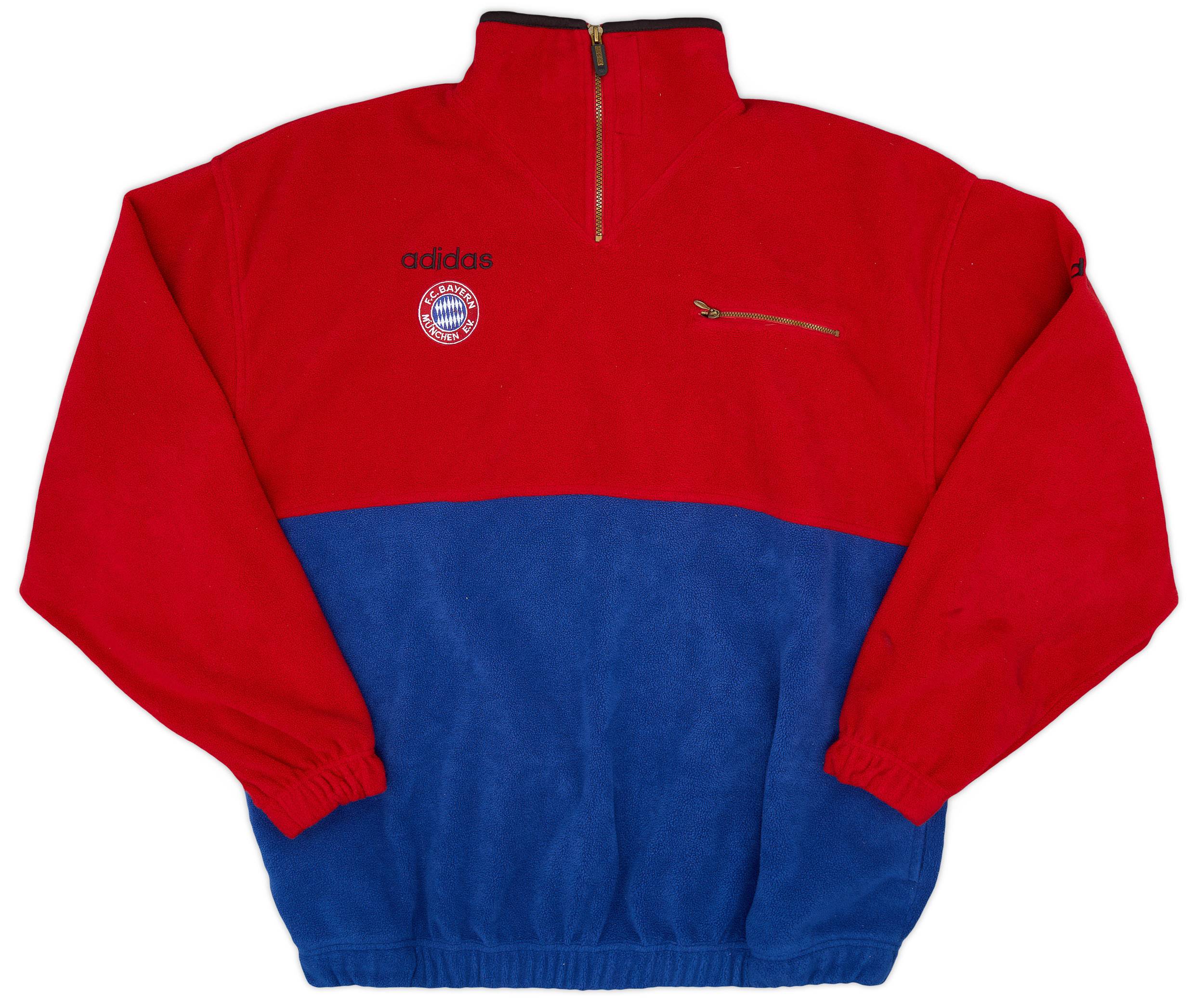 1995-96 Bayern Munich adidas 1/4 Zip Fleece Top - 9/10 - (XL)