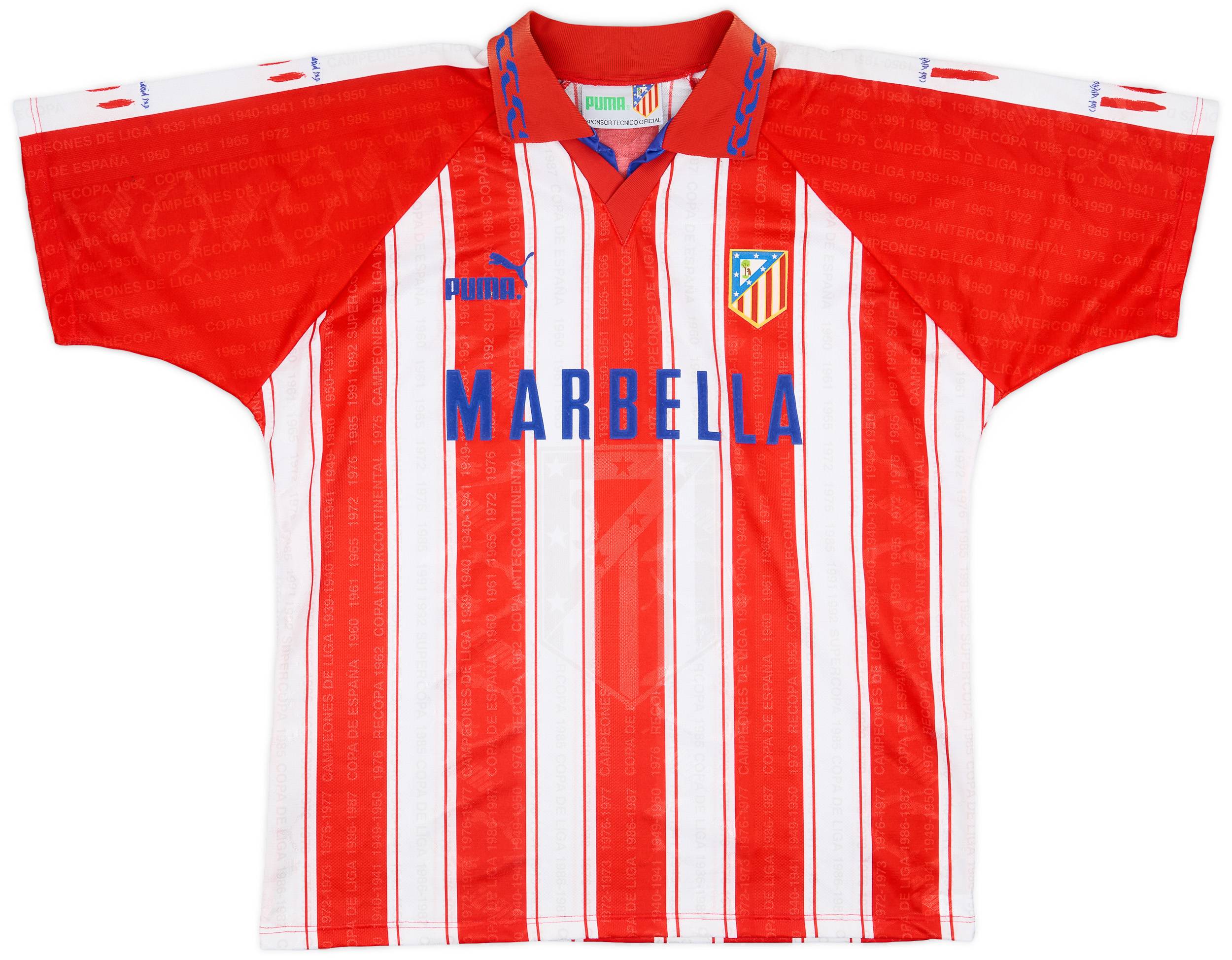 1995-96 Atletico Madrid Home Shirt - 9/10 - (XL)
