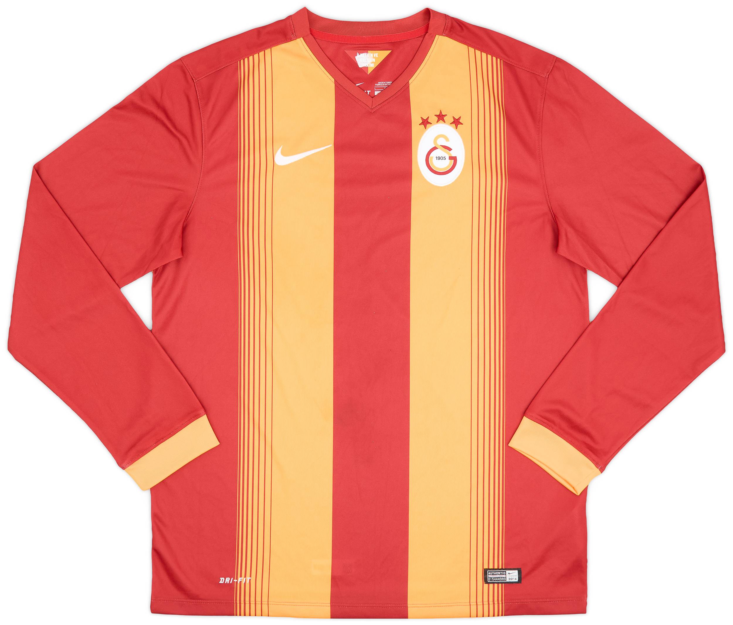 2014-15 Galatasaray Home L/S Shirt - 9/10 - (L)