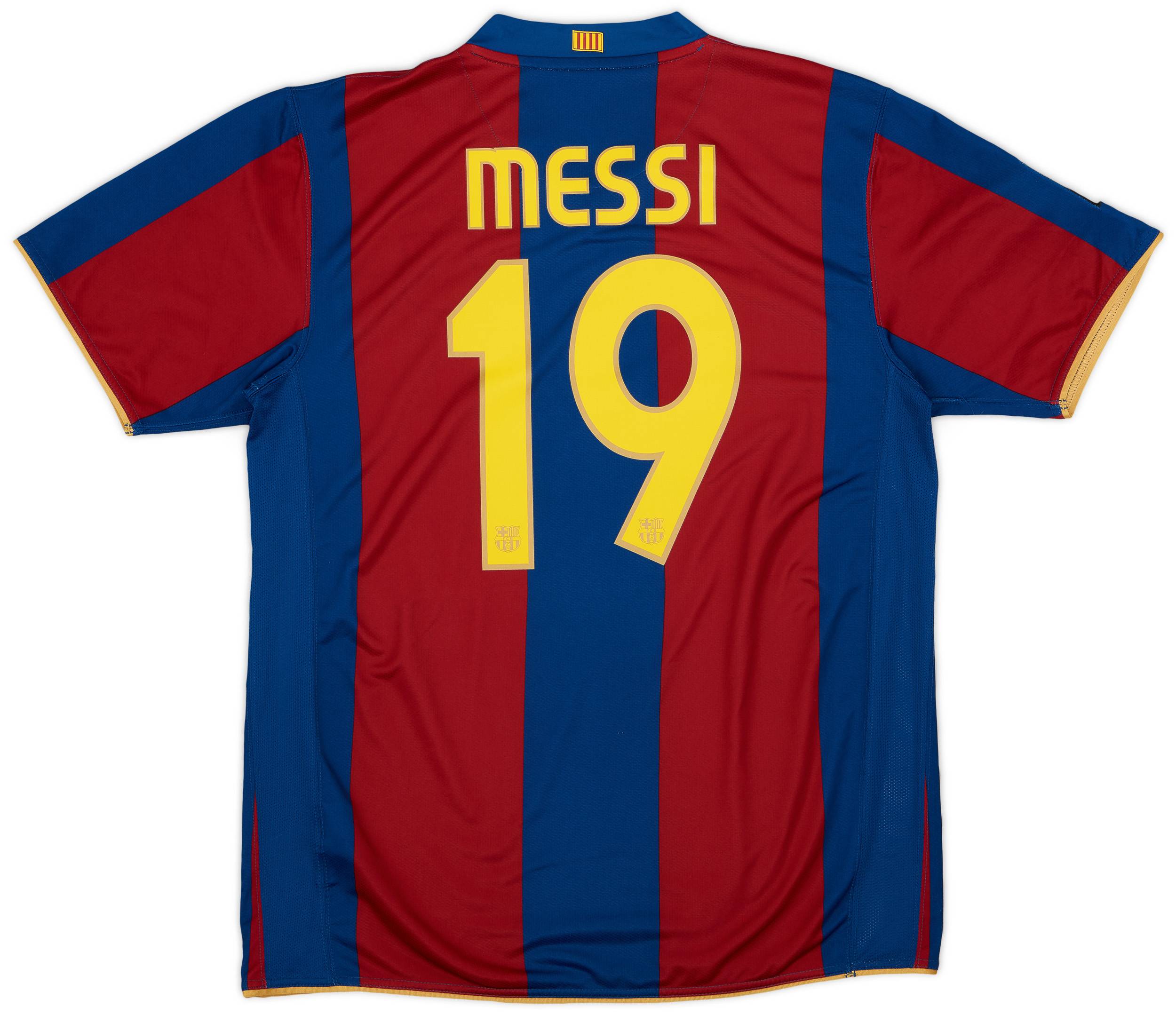 2007-08 Barcelona Home Shirt Messi #19 - 5/10 - (L)