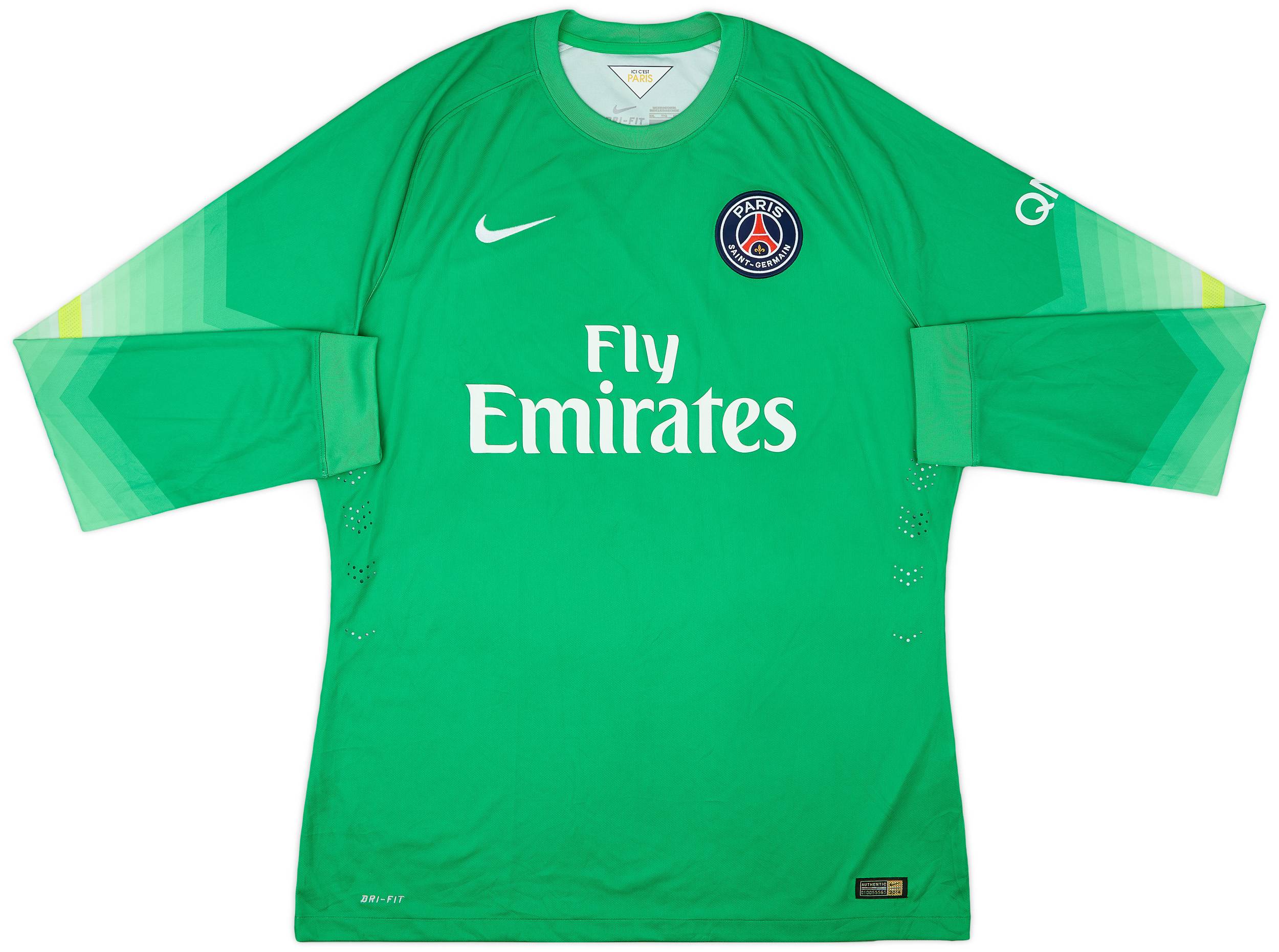 2014-15 Paris Saint-Germain Authentic GK Shirt - 9/10 - (XXL)