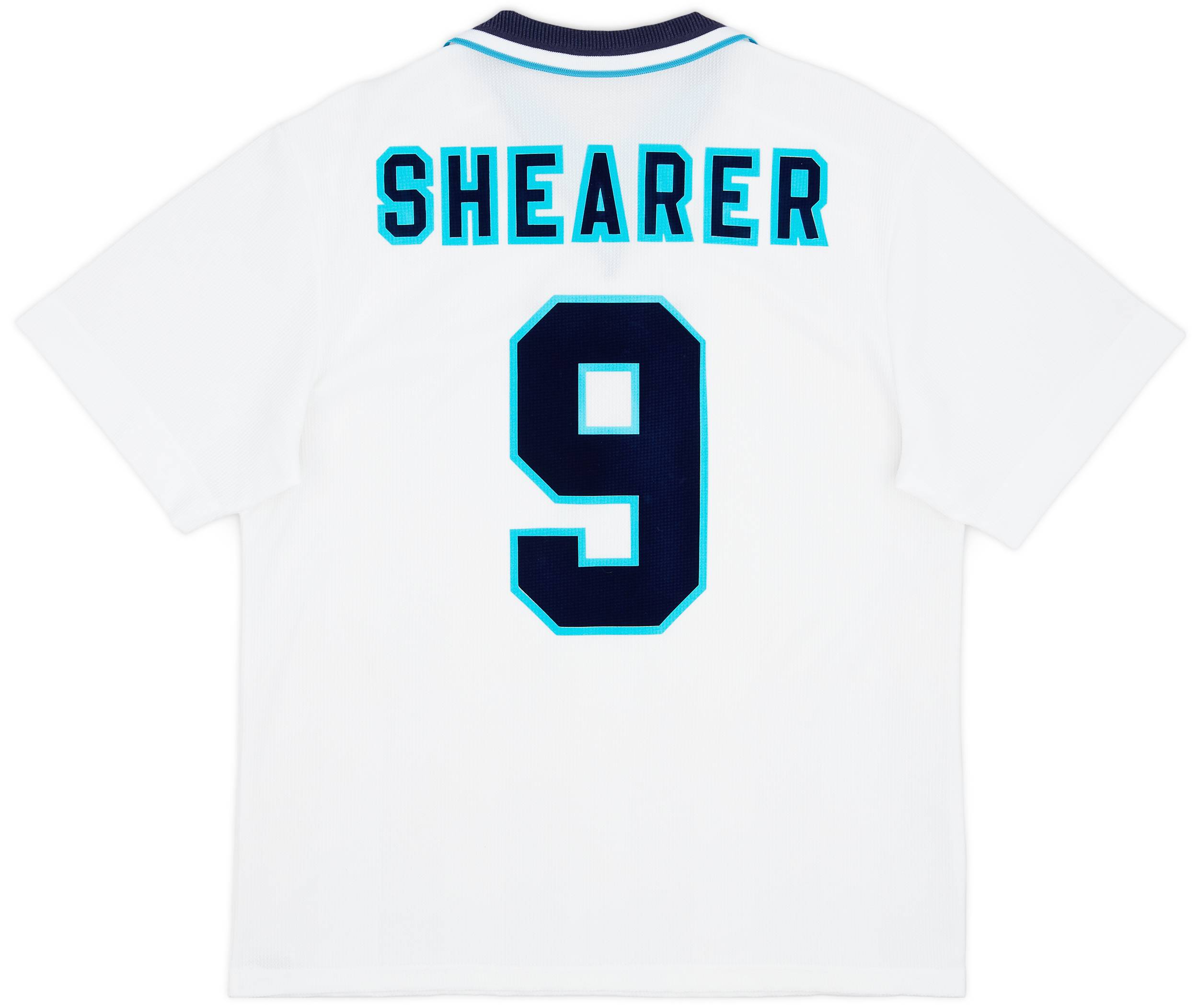 1995-97 England Home Shirt Shearer #9 - 8/10 - (L)