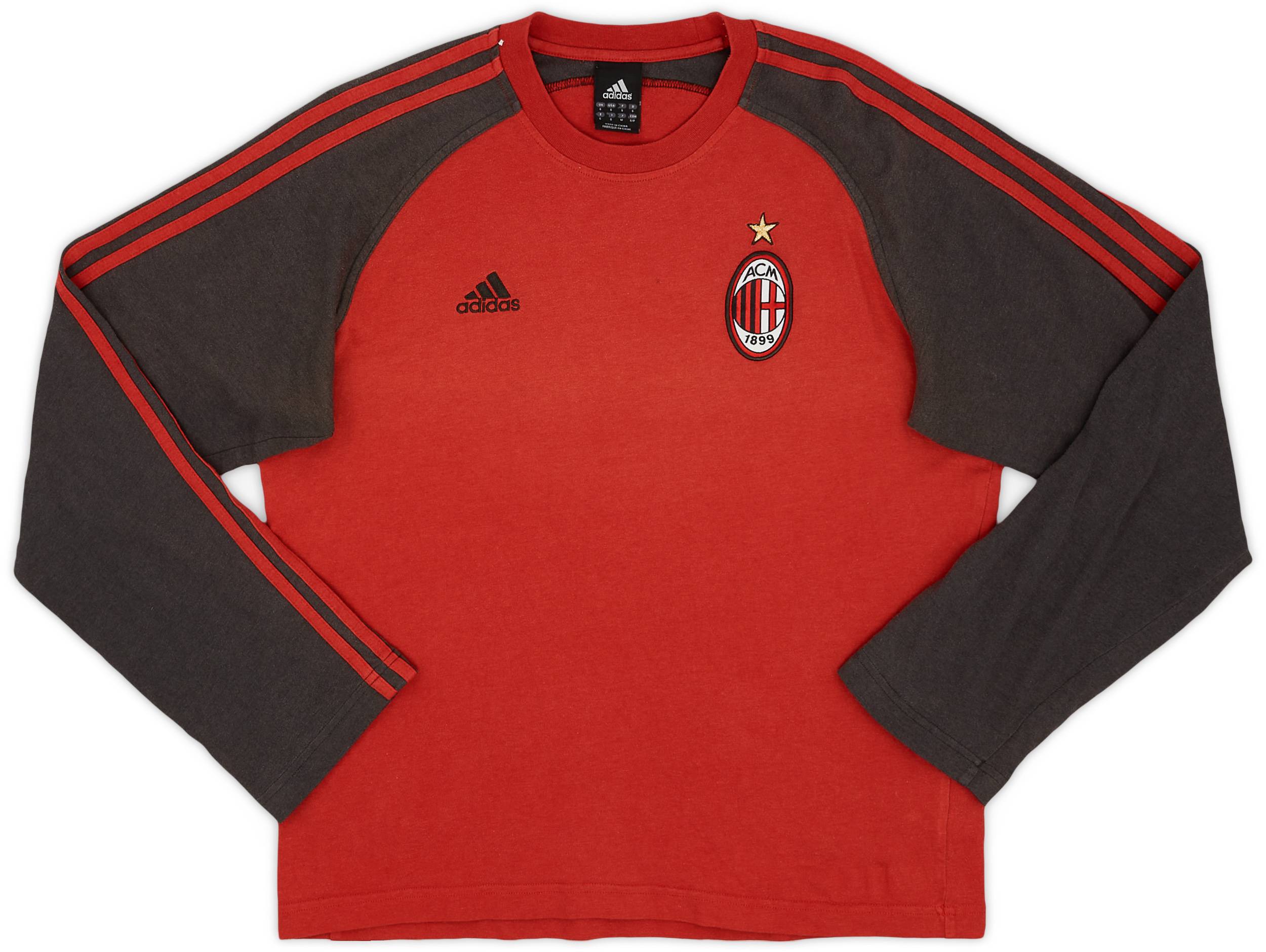 2005-06 AC Milan adidas Cotton L/S Tee - 8/10 - (S)