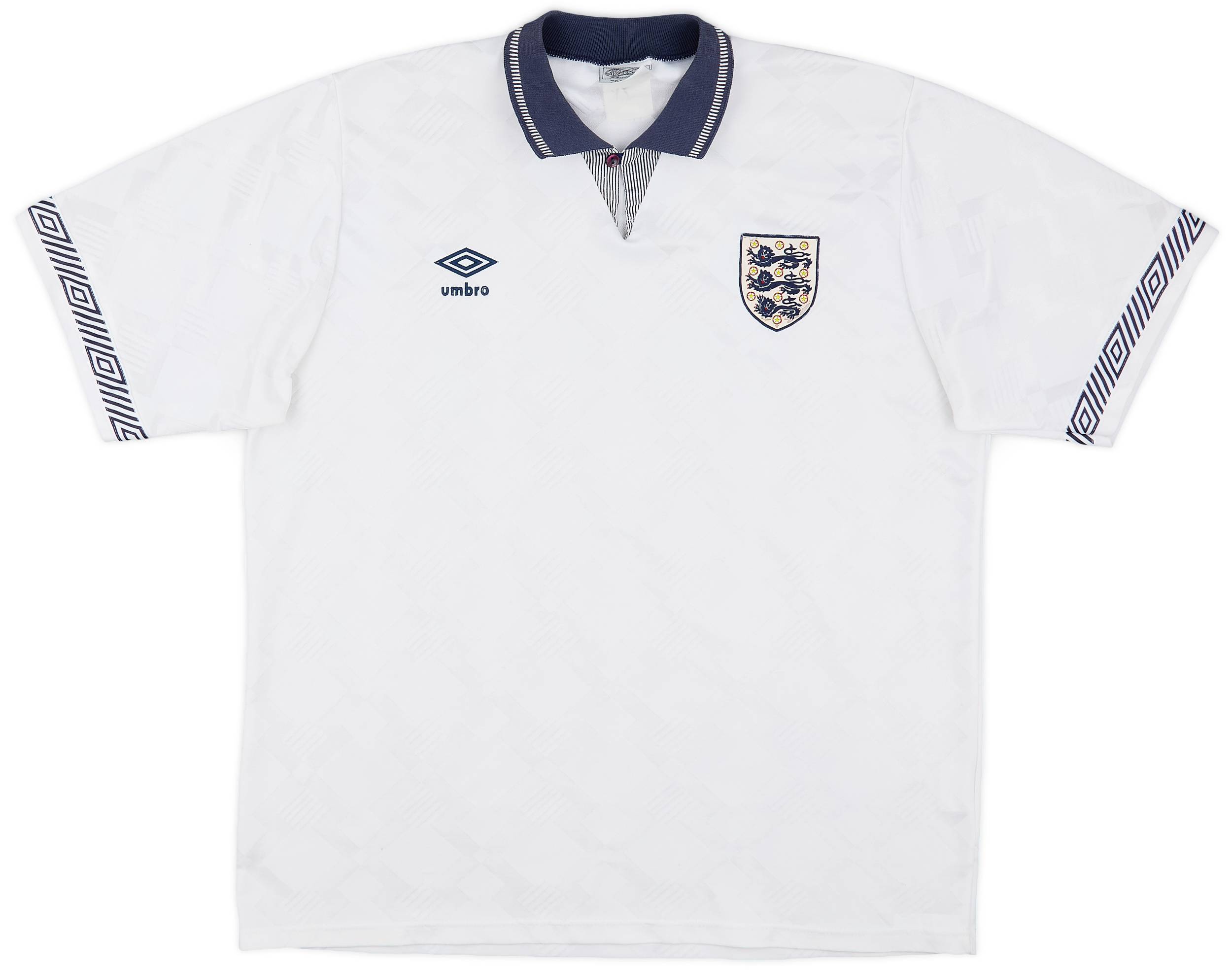 1990-92 England Home Shirt - 6/10 - (L)