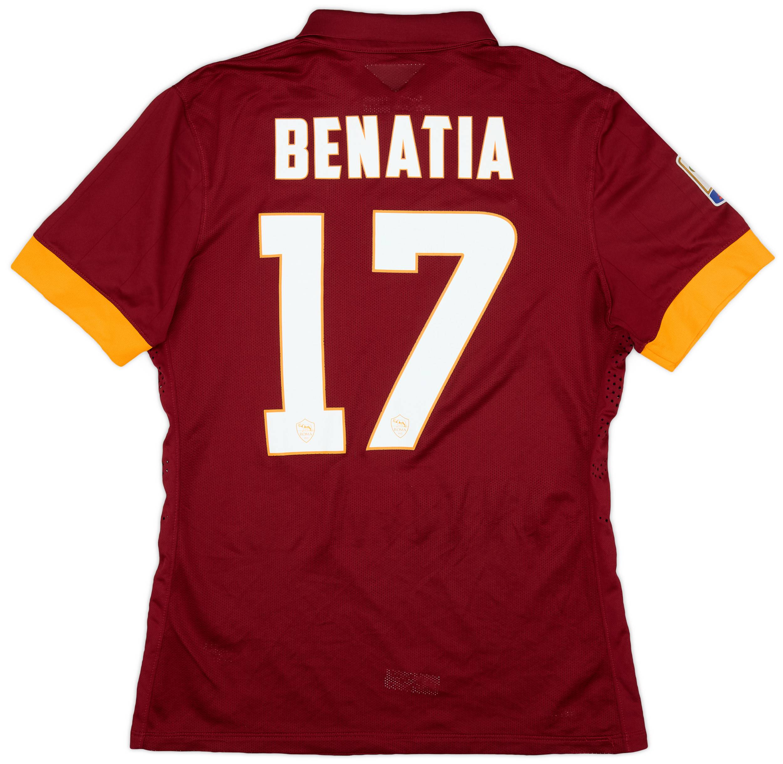 2014-15 Roma Authentic Home Shirt Benatia #17 - 7/10 - (L)