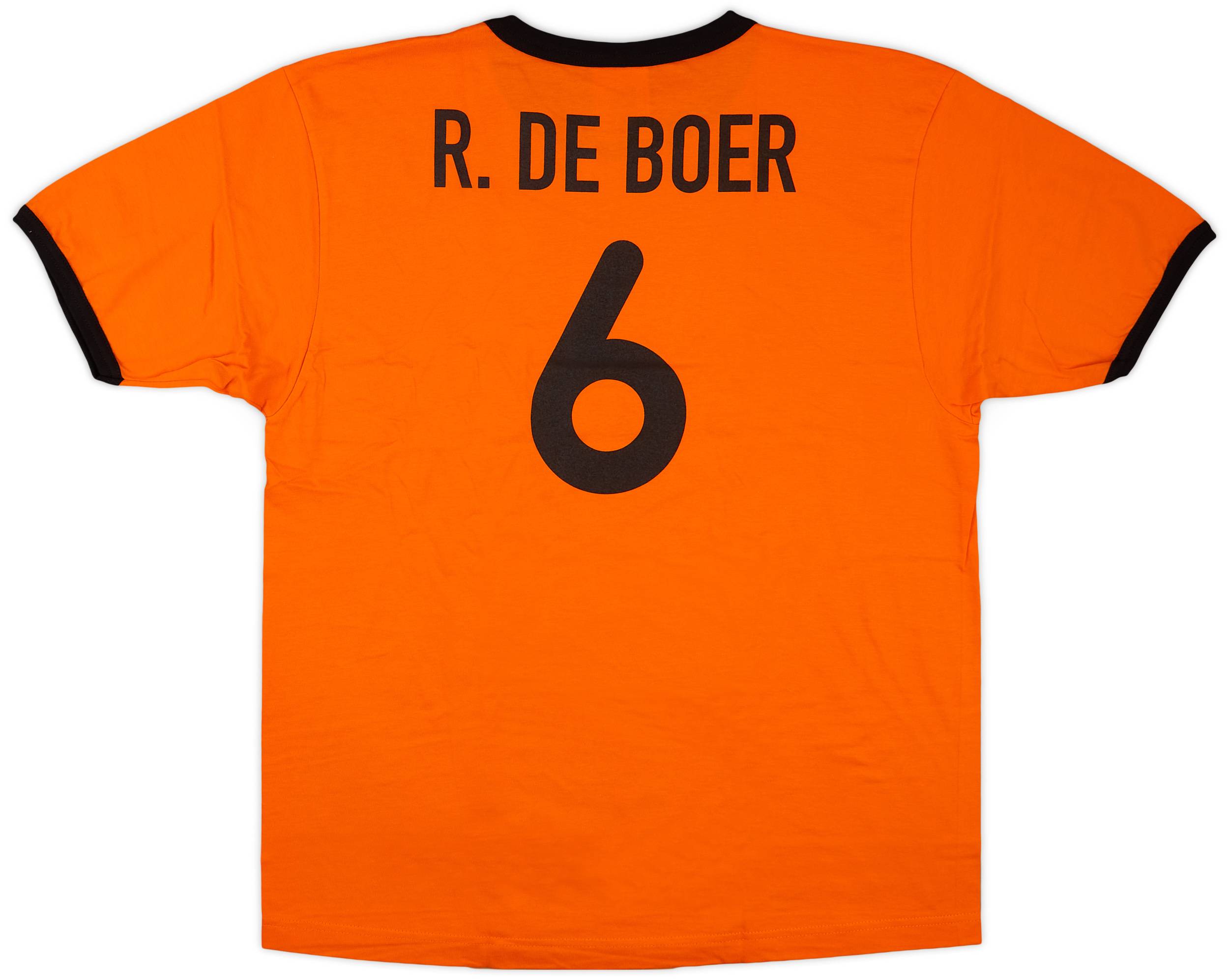 2000-01 Netherlands Nike Cotton Tee R. De Boer #6 (L)