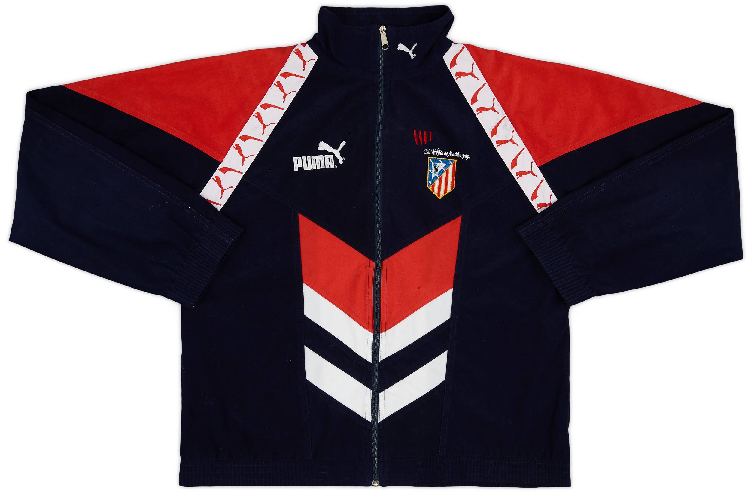 1996-98 Atletico Madrid Puma Track Jacket - 8/10 - (L)