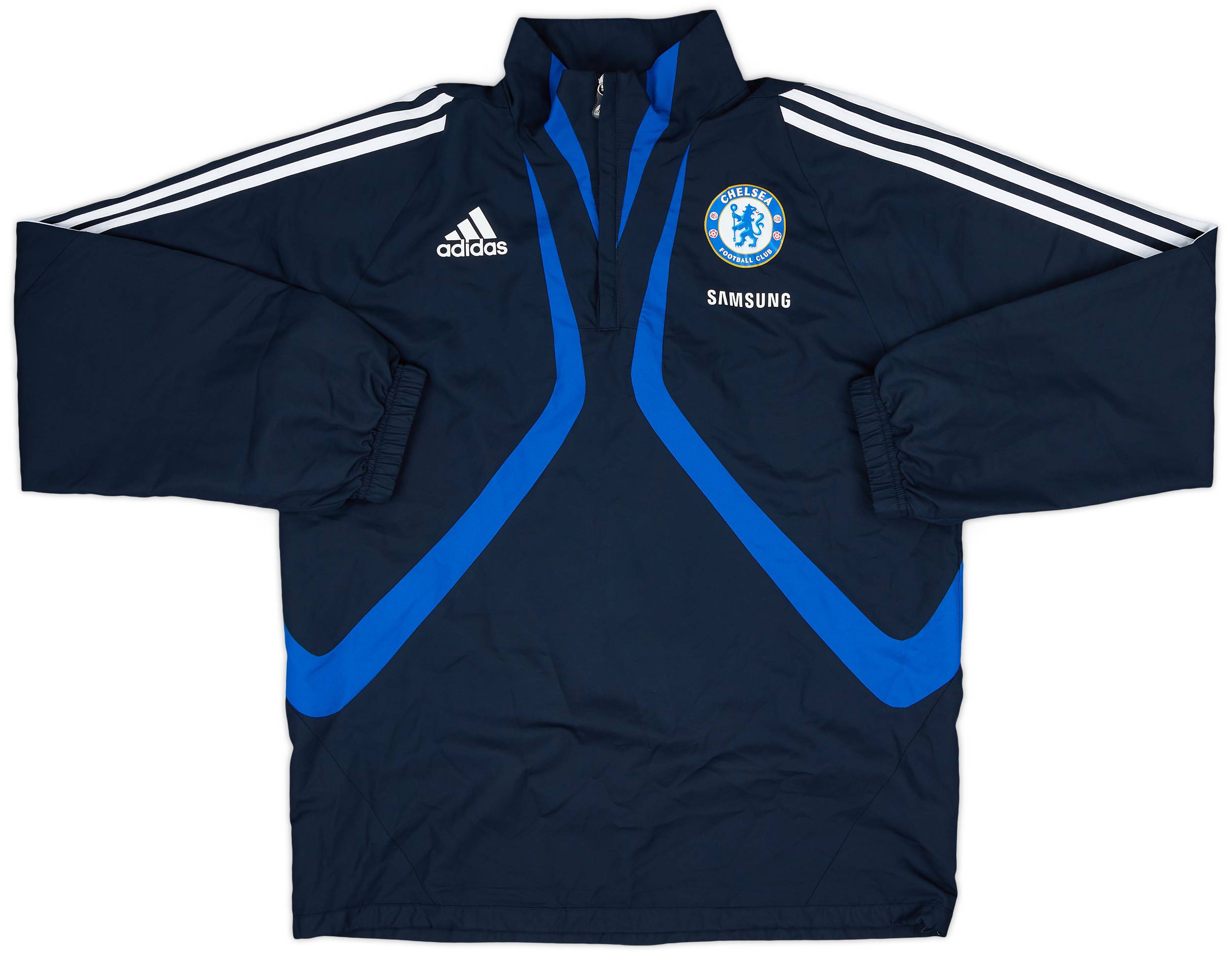 2009-10 Chelsea adidas 1/4 Zip Drill Top - 9/10 - (S)