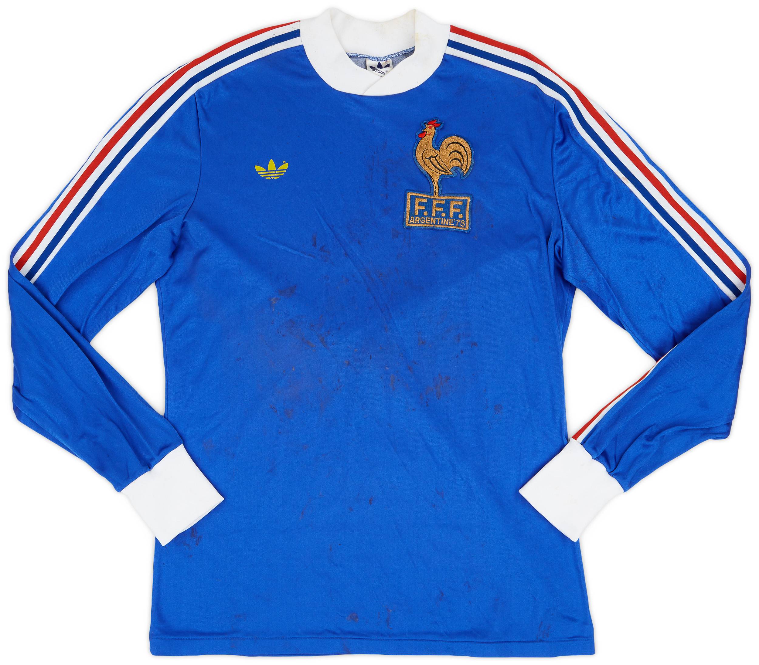 1978-80 France World Cup Home L/S Shirt - 4/10 - (M)